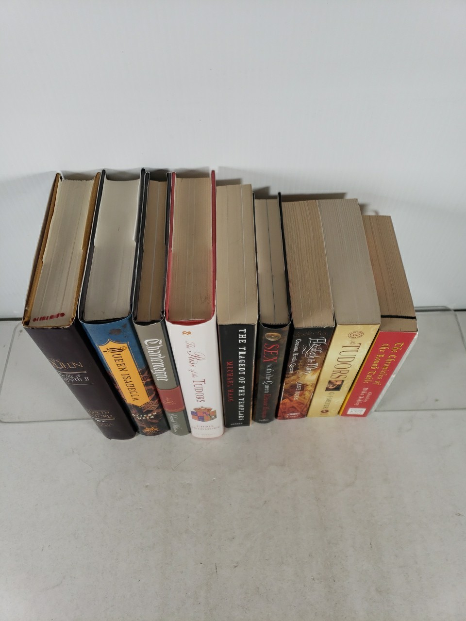 British Royalty, Charlemayne, Tudors, Queen Elizabeth (9 Book Lot) Templars