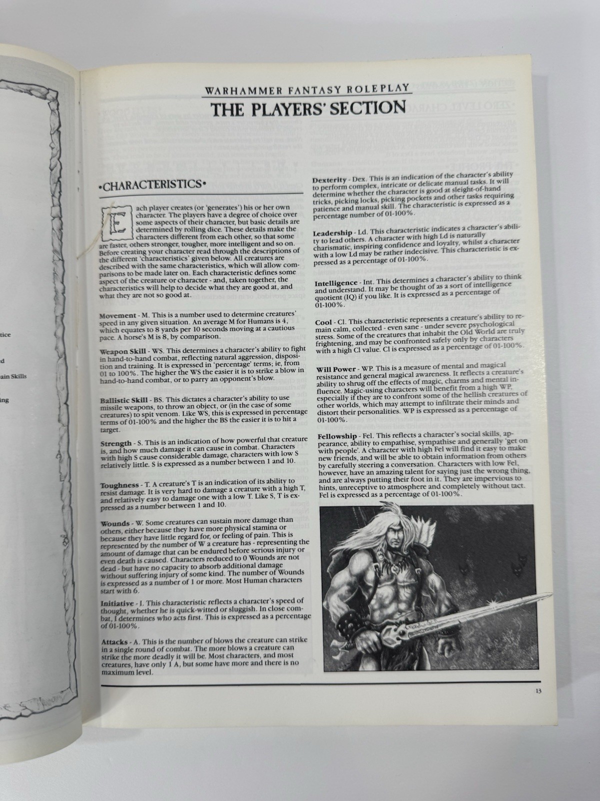 Warhammer Fantasy Roleplay RULEBOOK WFRP Games Workshop, 1988