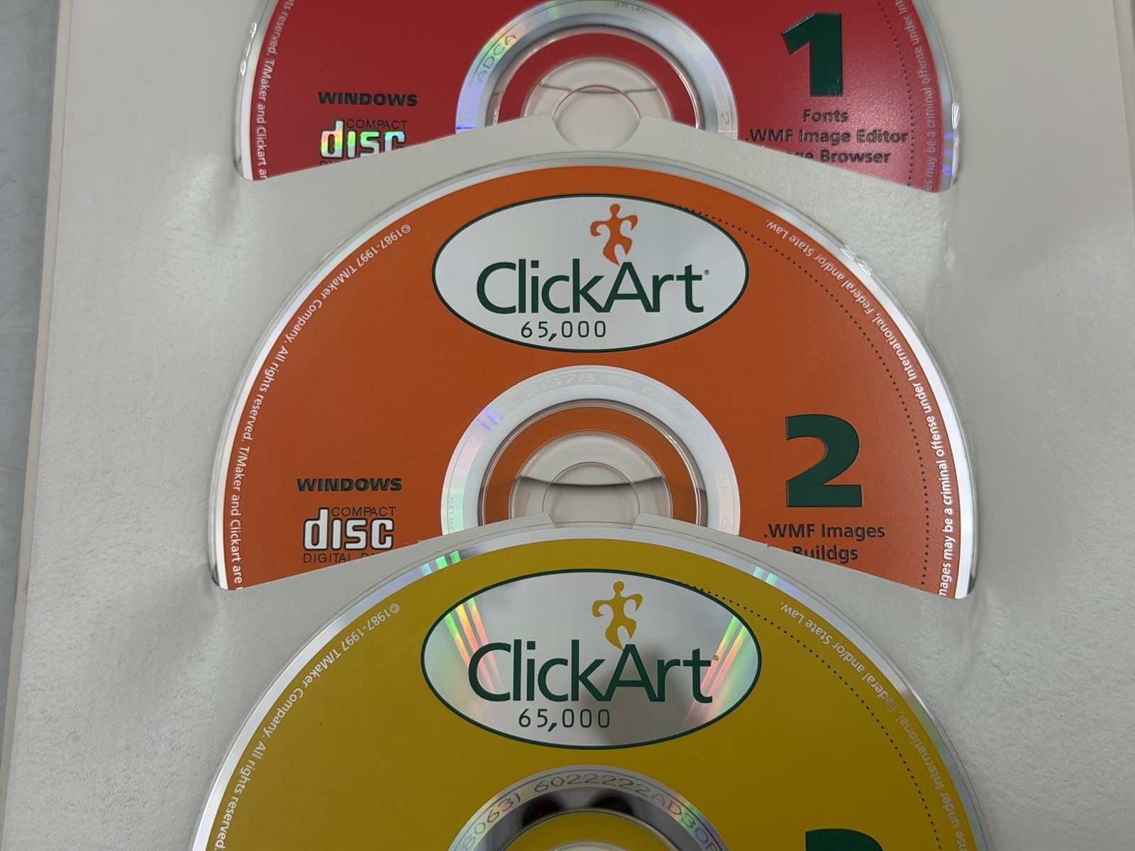 Click Art 65 000 Users Guide and Visual Catalogue Paperback Book 1997 W/CD’S