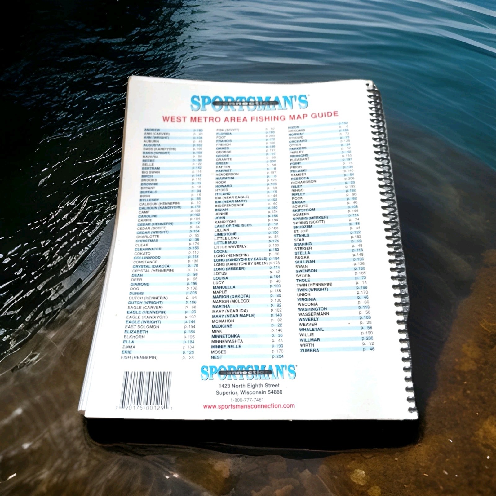 Minnesota West Metro Area Fishing Map Guide Sportsmans Connection 2001 Lake Maps