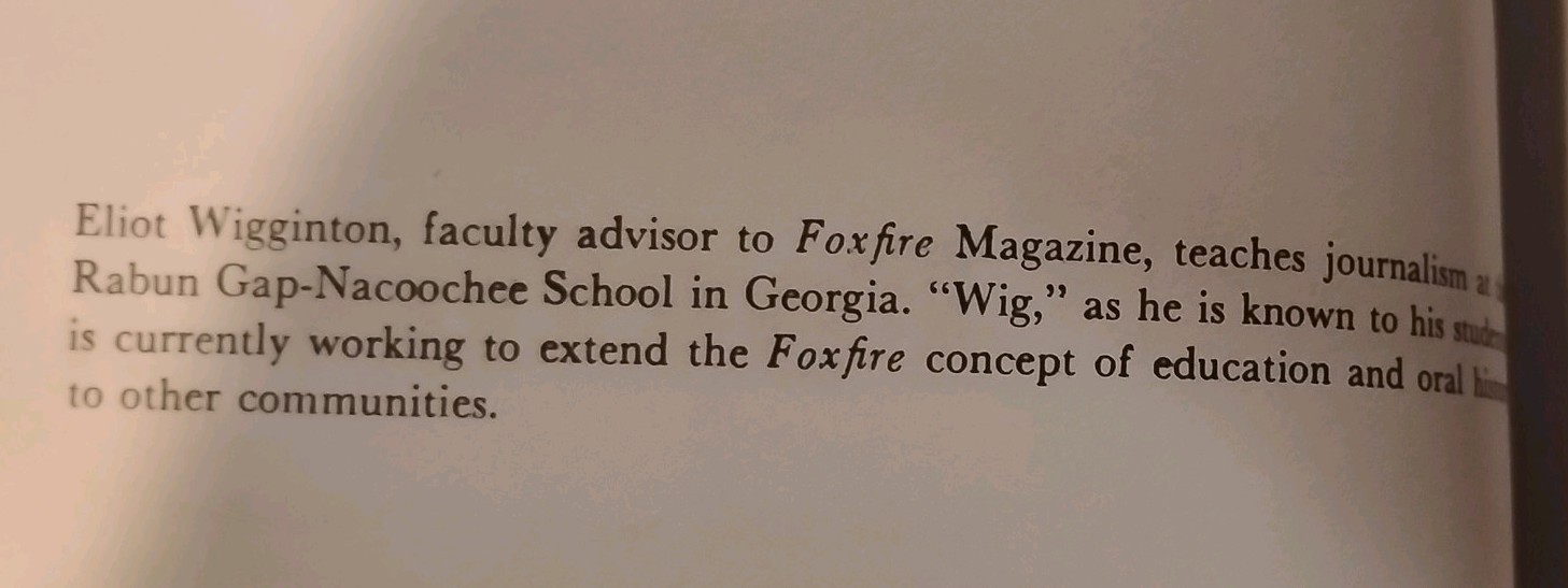 Foxfire The 2nd Foxfire Book PB Illus Eliot Wigginton Anchor Books Ed 1973