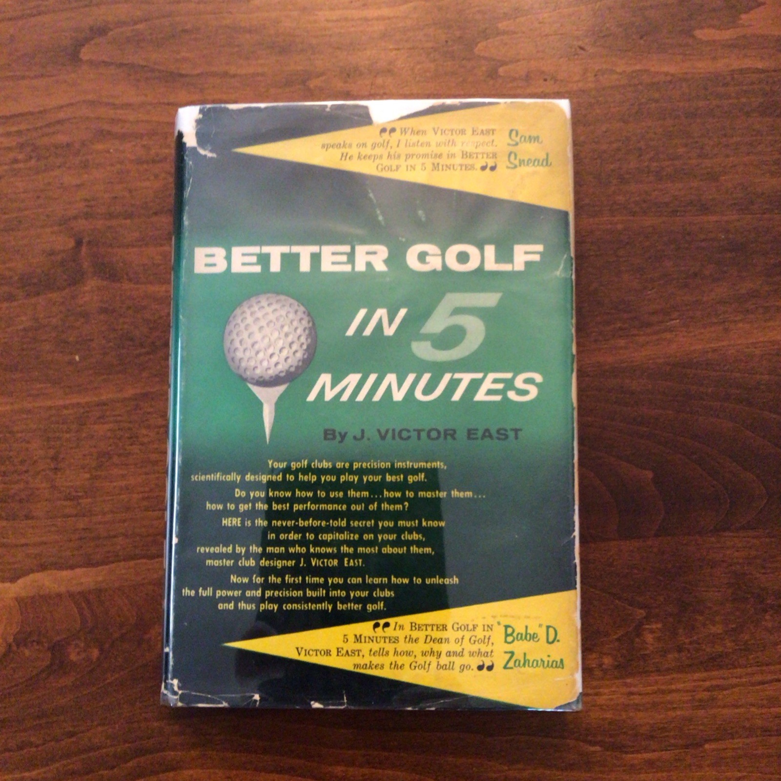 ‘Better Golf in Five Minutes’ J. Victor East, 1956 HC, Illustrated, DJ.