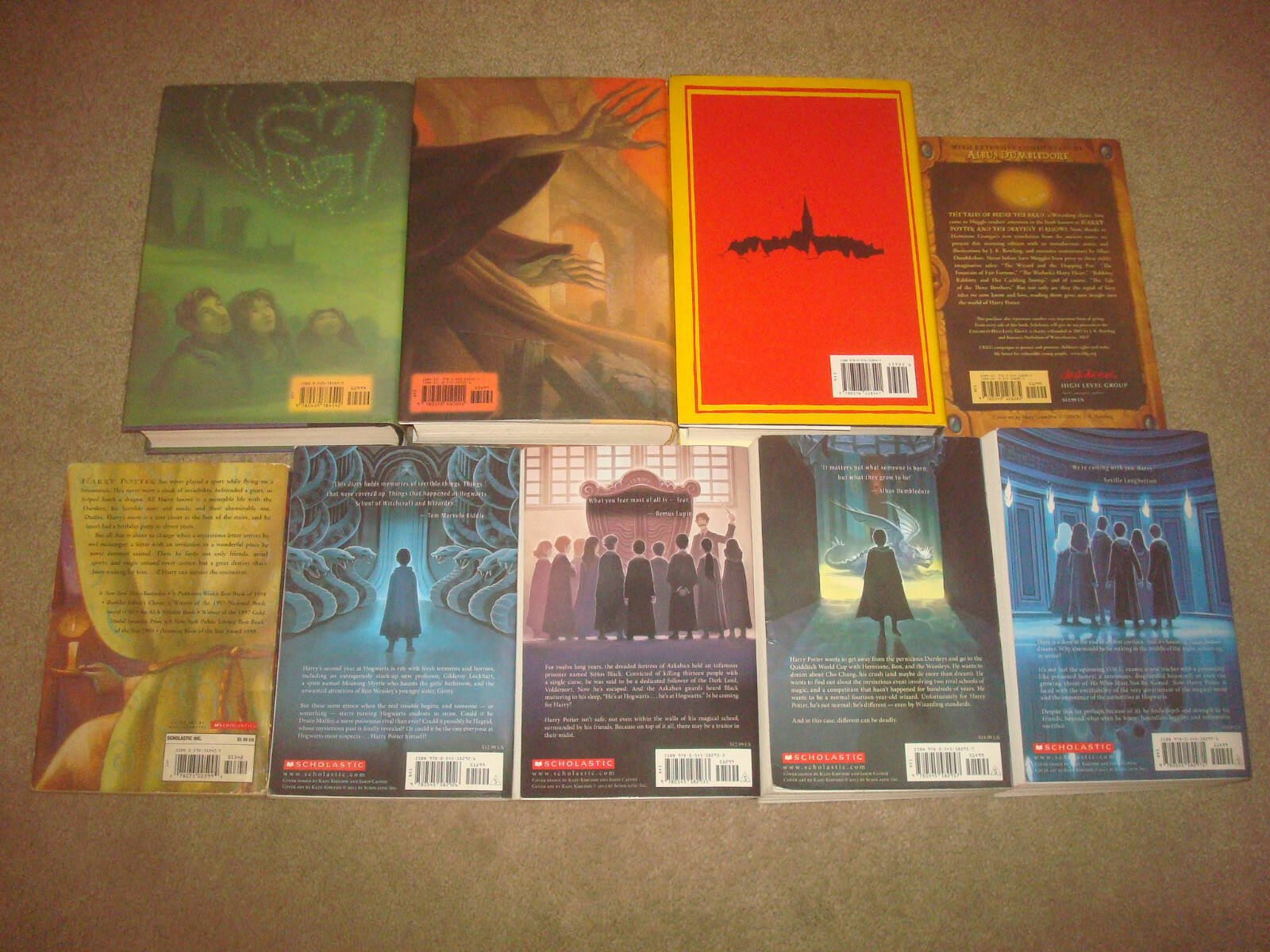 Harry Potter Book LOT Complete Series Set Beedle Bard Casual Vacancy J K Rowling