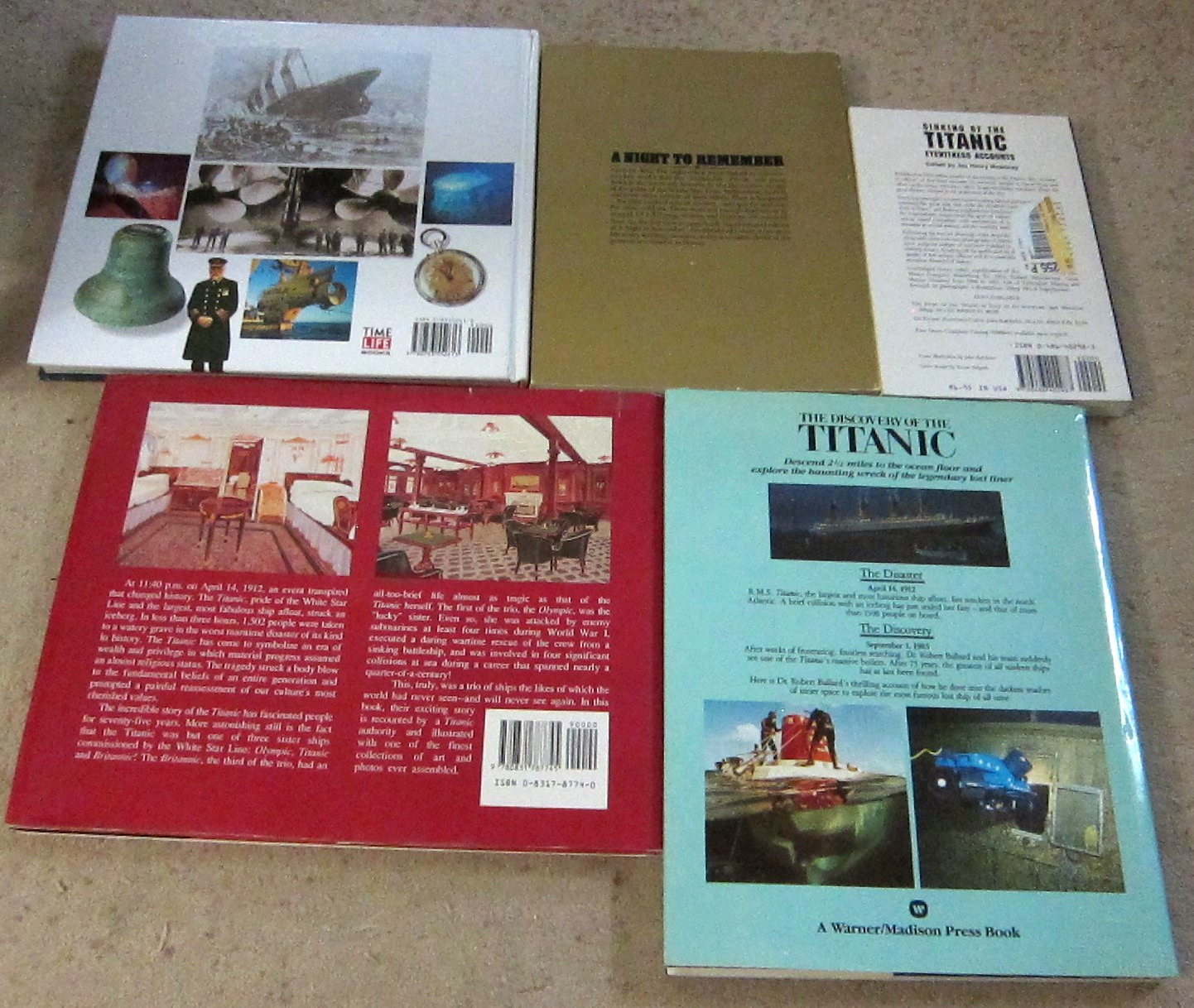 Titanic book lot- Sinking of the Titanic, Discovery of the Titanic, much more !