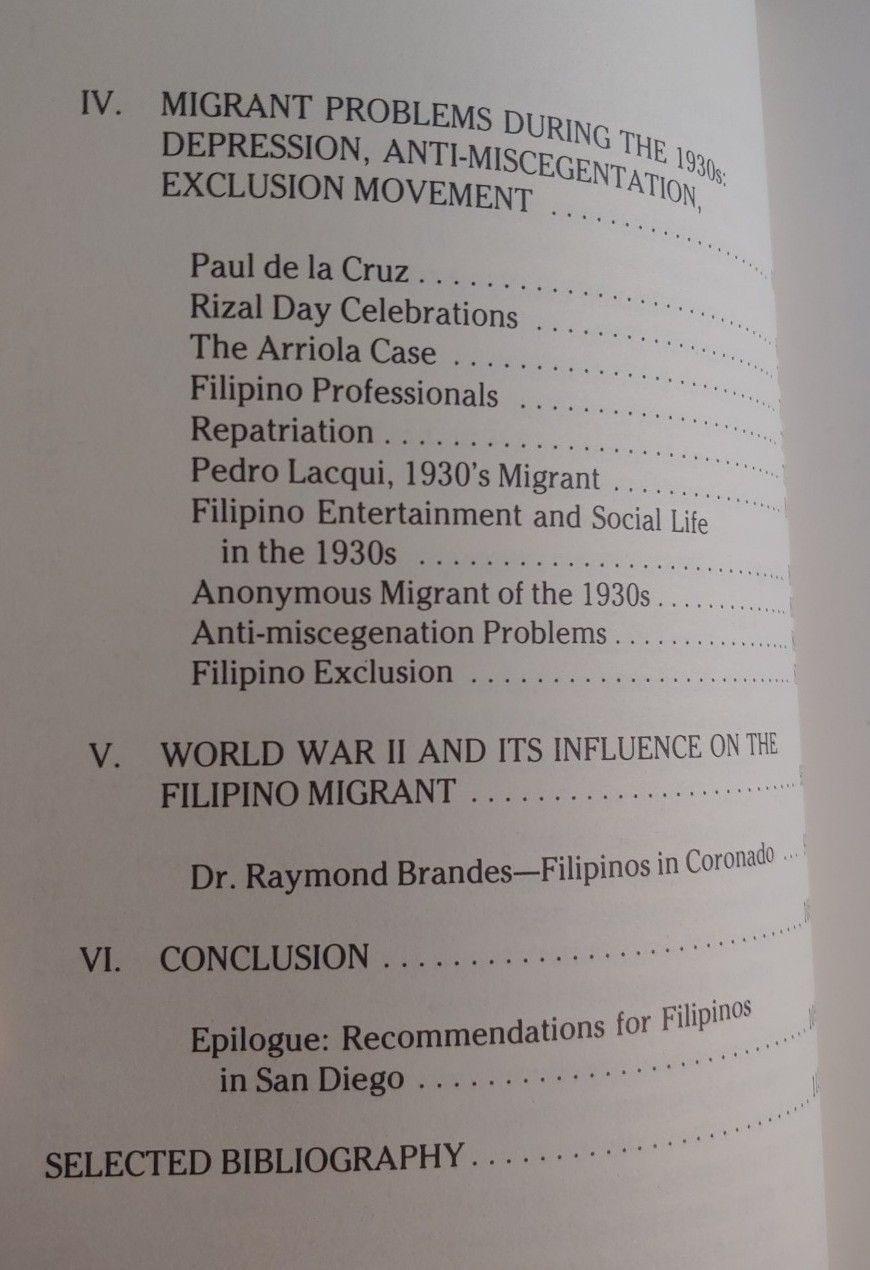 Filipino Migrants in San Diego 1900-1946 Adelaida Castillo-Tsuchida, History