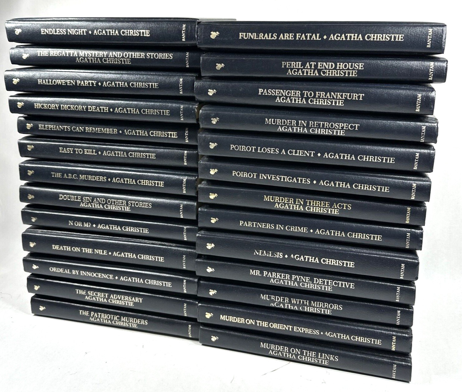 The Agatha Christie Mystery Collection Leatherette Books Bantam Vintage Lot 26