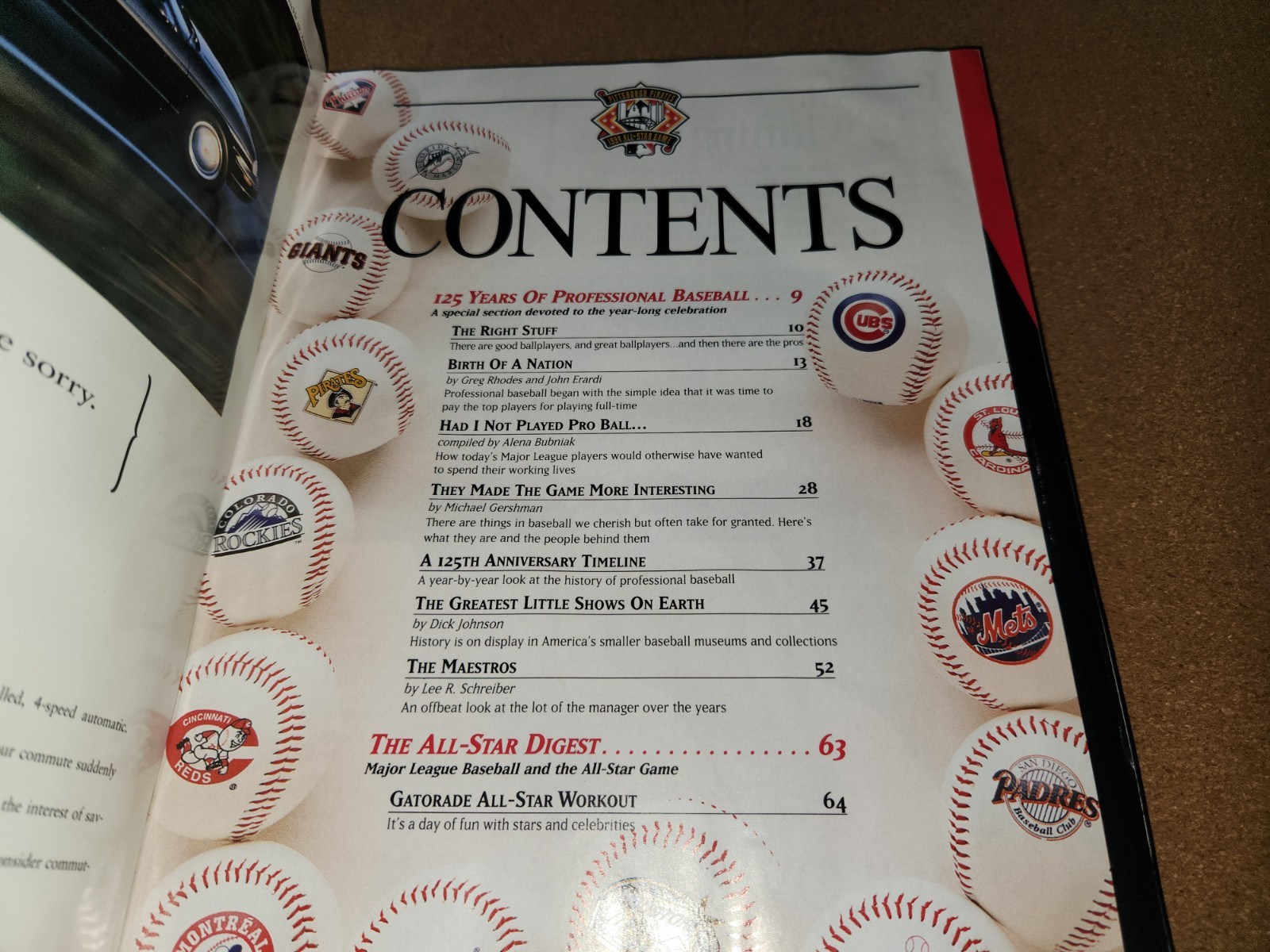 MLB 1994 ALL STAR GAME PITTSBURGH, PA OFFICIAL PROGRAM 125th Anniversary
