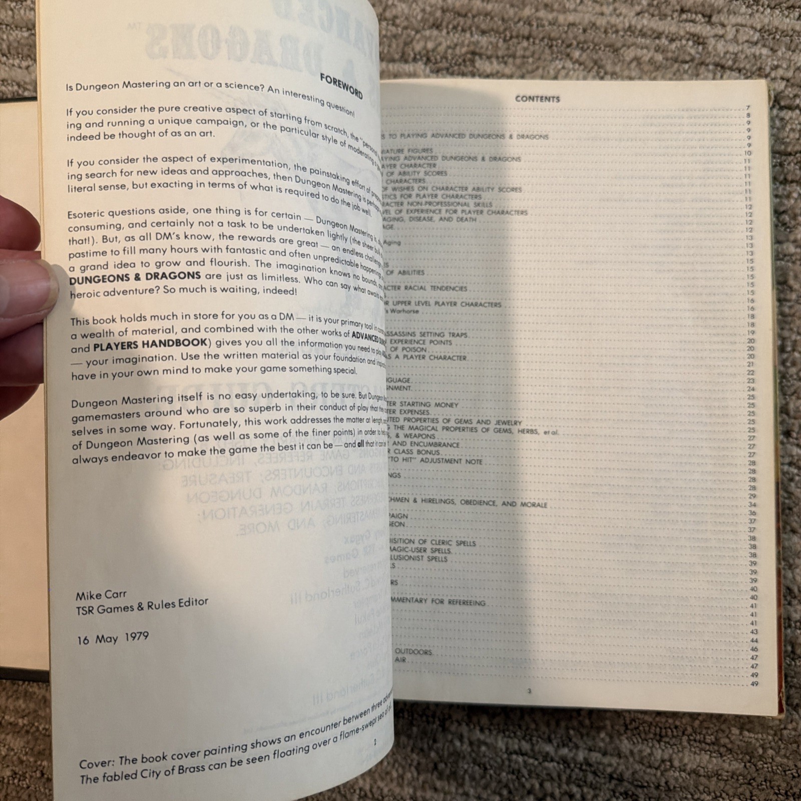 Dungeons Dragons AD&D Dungeon Master’s Guide TSR 1979 Revised Edition READ DESCR