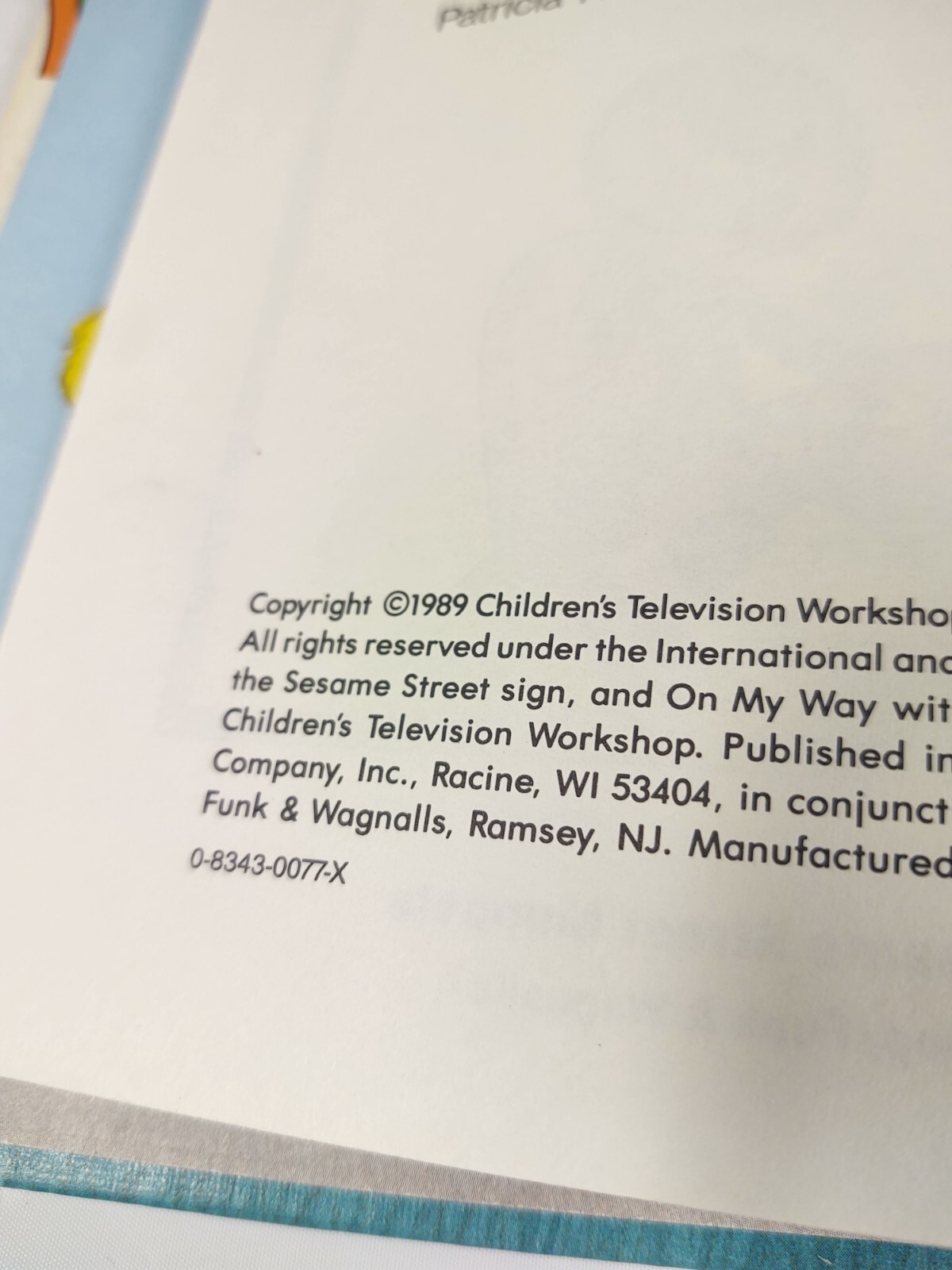 Vtg 89 On My Way With Sesame Street Volume 3 Getting Ready For School Book CTW