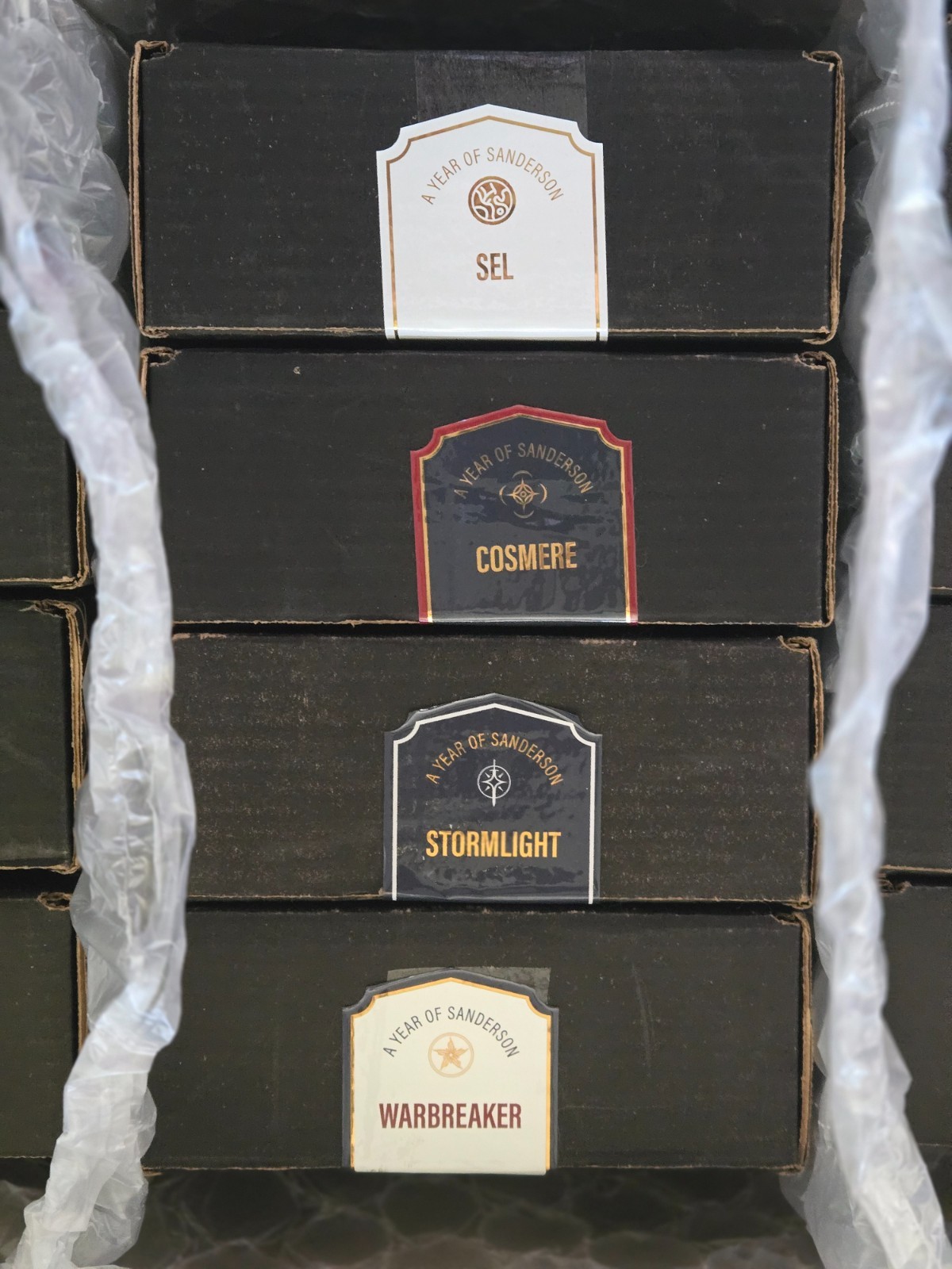 A Year of Sanderson Complete Set: 8 Swag boxes + Secret Projects 1-4 NEW SEALED!