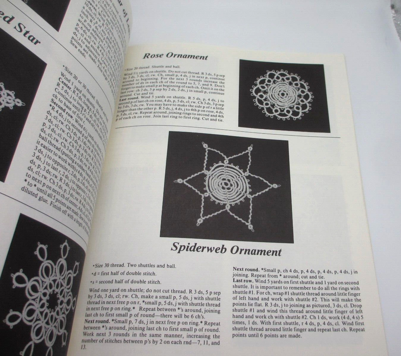 Christmas Angels Other Tatting Patterns Wreath Snowflake Book Monica Hahn