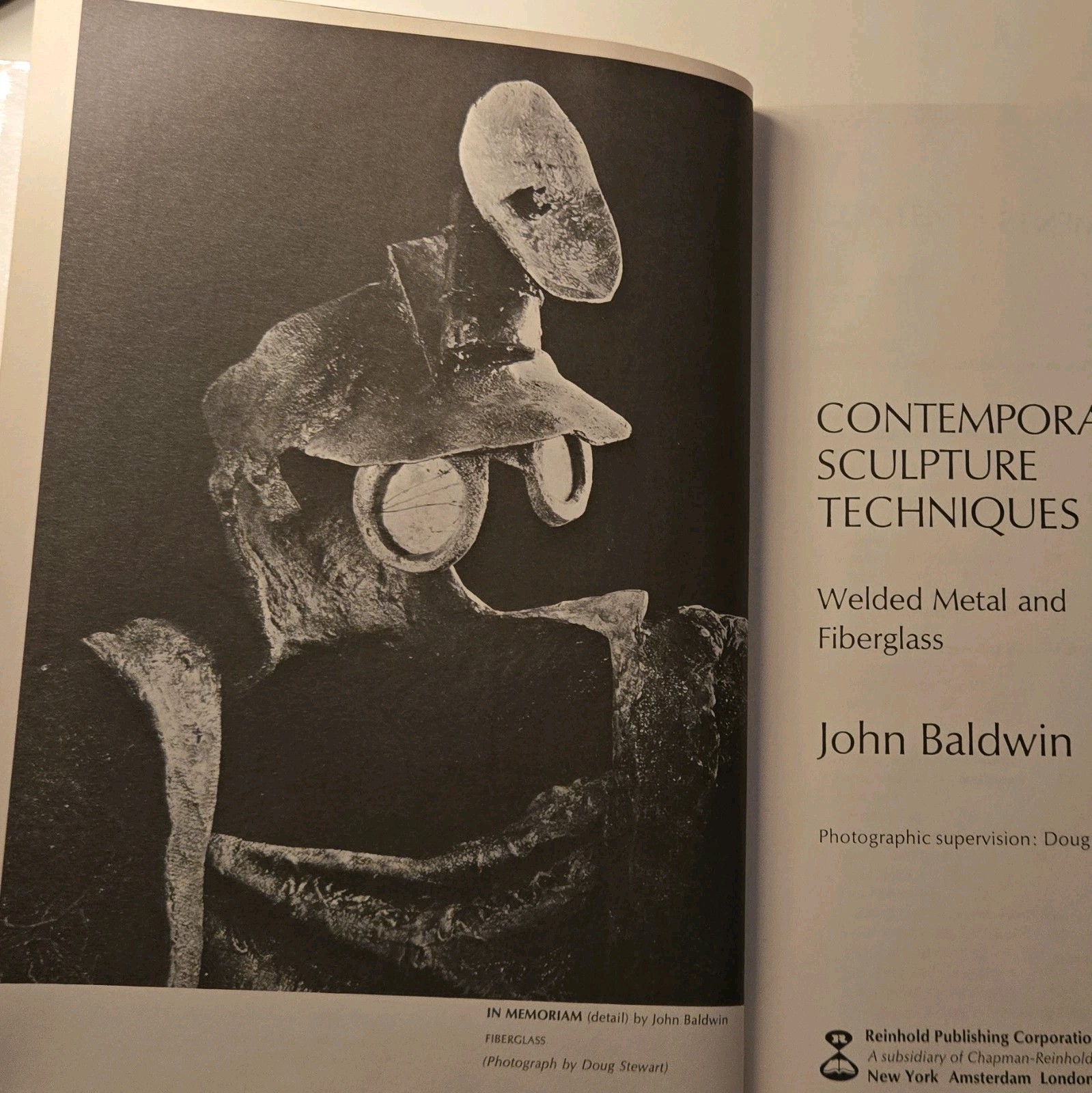 John Baldwin Contemporary Sculpture Techniques Welded Metal Fiberglass HC