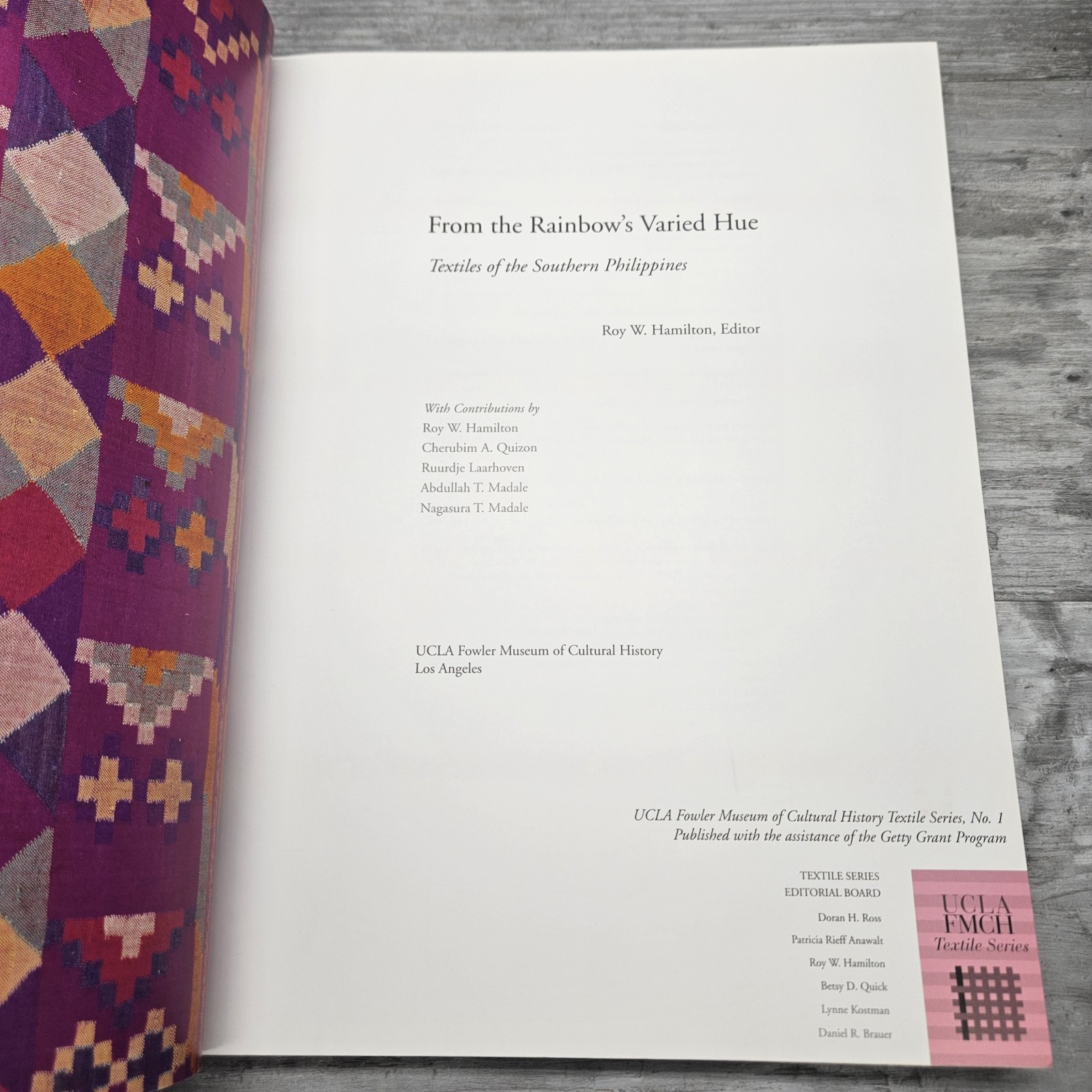 From Rainbow’s Varied Hue: Textiles of Southern Philippines By Hamilton 1998 Oop