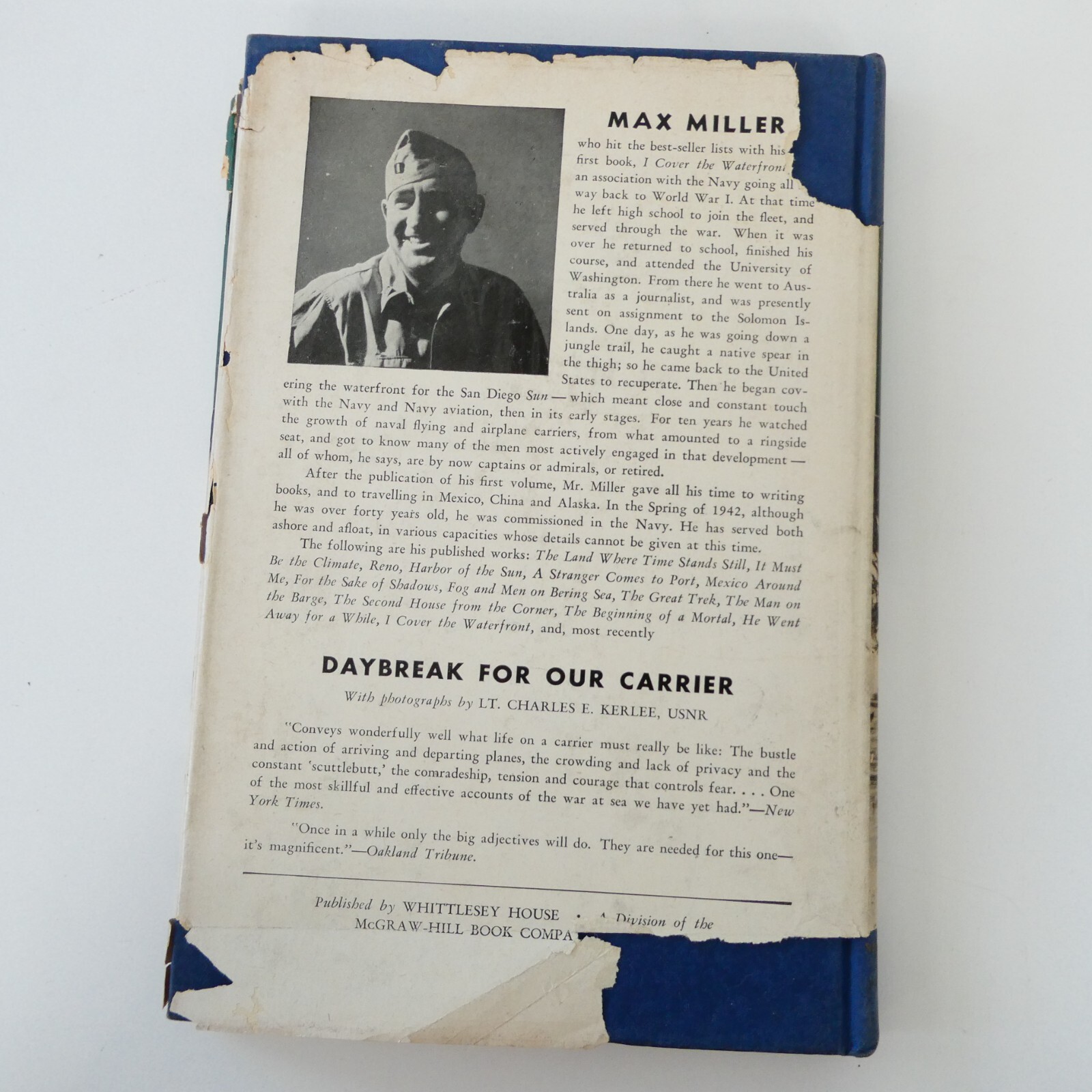 Max Miller The Far Shore & Its Tomorrow Out Here 1st Edition WW2 US Navy photos
