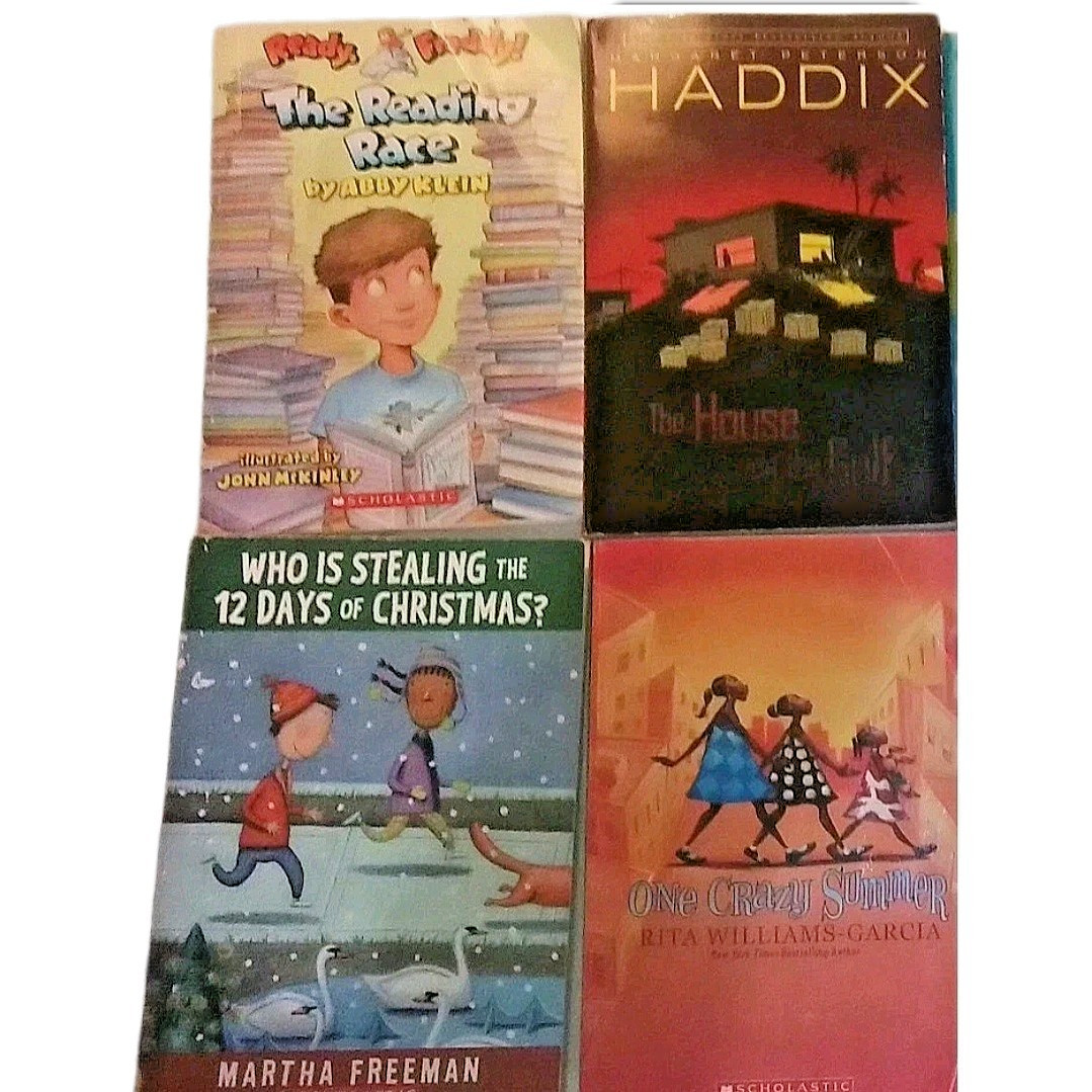 8 Book Lot Juvenile Fiction (Ages 9-12), Intermediate Reading Level Grades 6-8