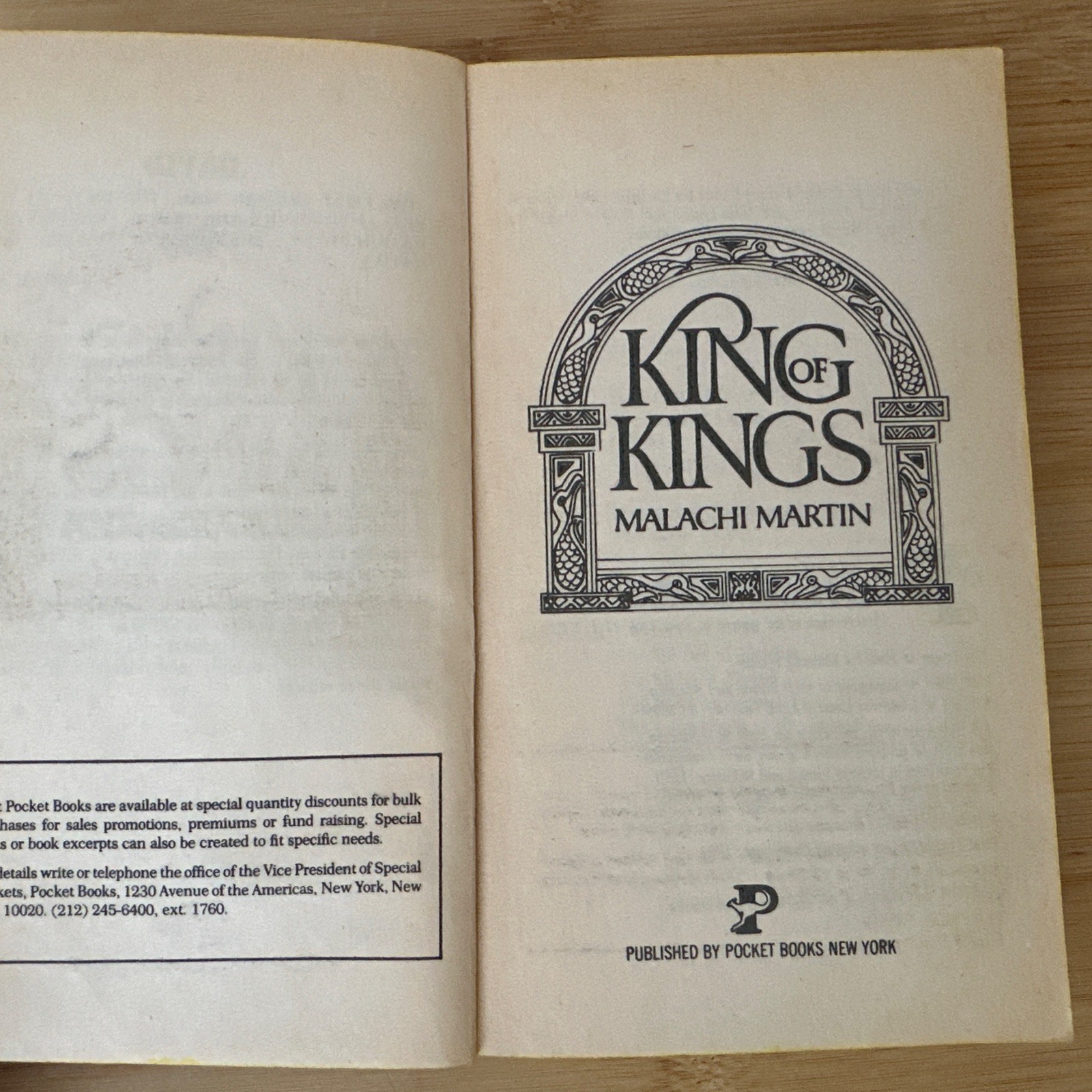 King Of Kings A Novel Of The Life Of David Malachi Martin 1980 Paperback