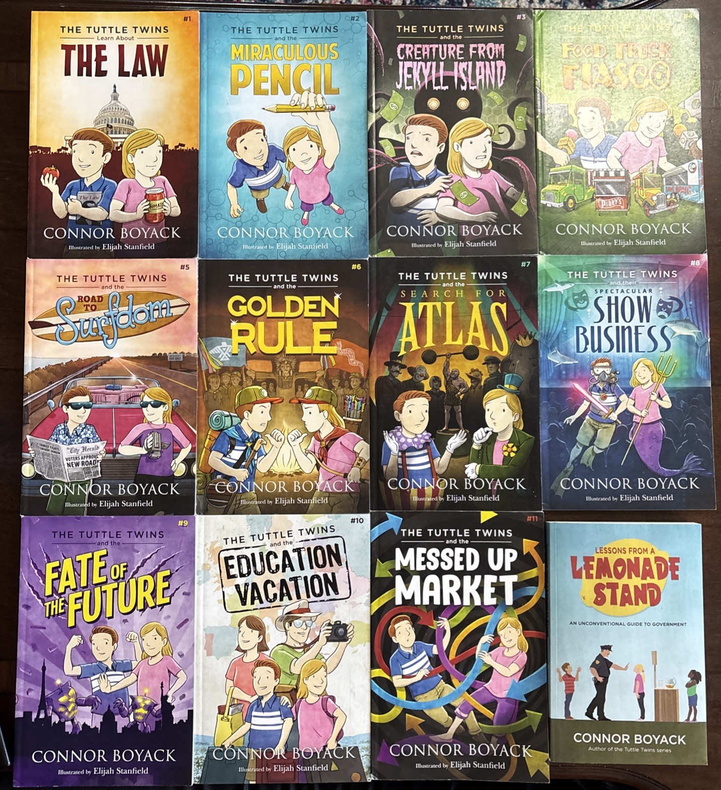 Lot 12 Tuttle Twins Vol. 1-11 + Lemonade Stand Connor Boyack Paperback Most VG