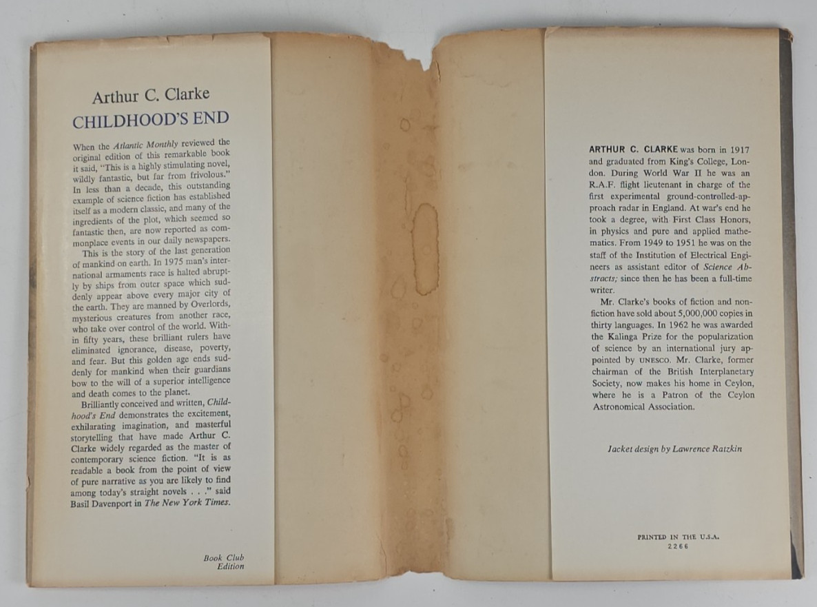 Childhood’s End by Arthur C Clarke ~ 1953 BCE Hardcover w/ Dust Jacket