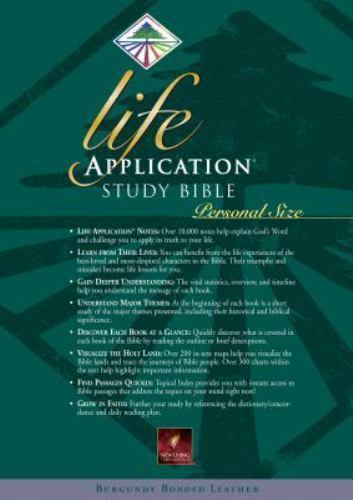 Life Application Study Bible Personal Size NLT New Living Translation (Burgundy