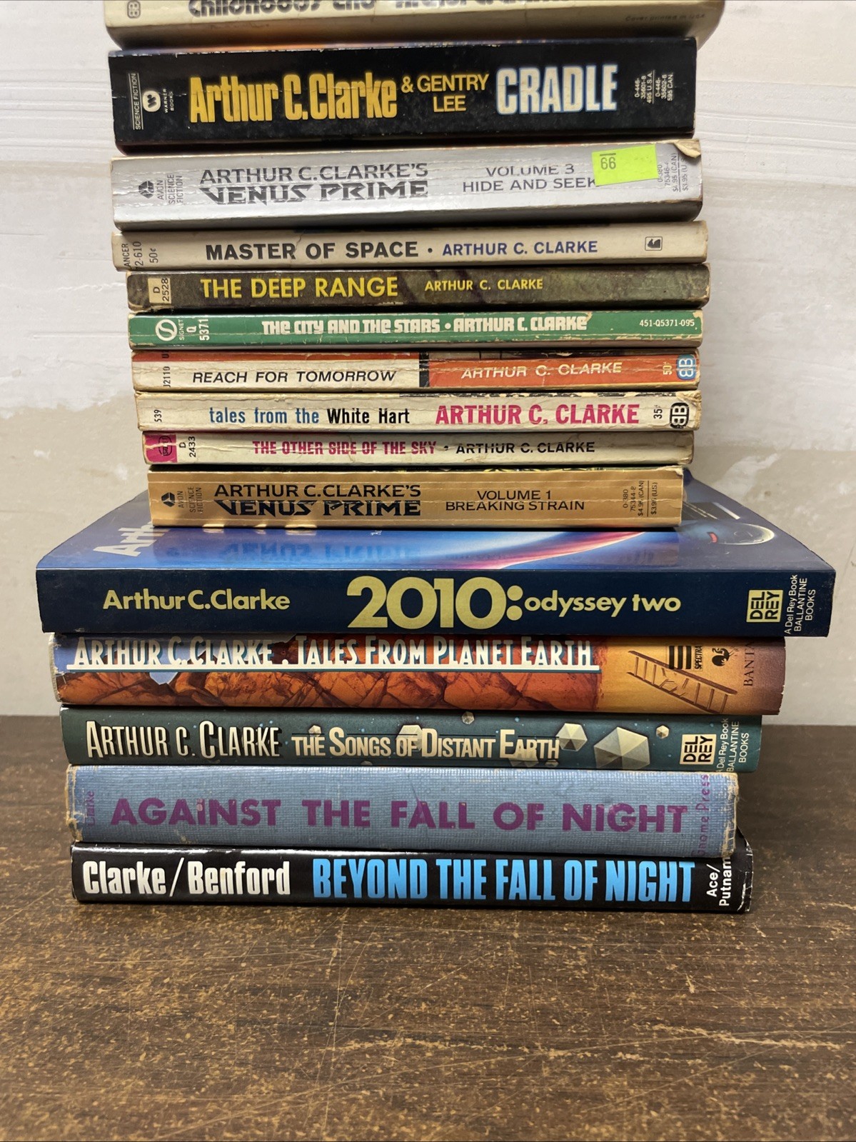 Arthur C. Clarke Lot of 15 Vintage Science Fiction PB HC Books Collection