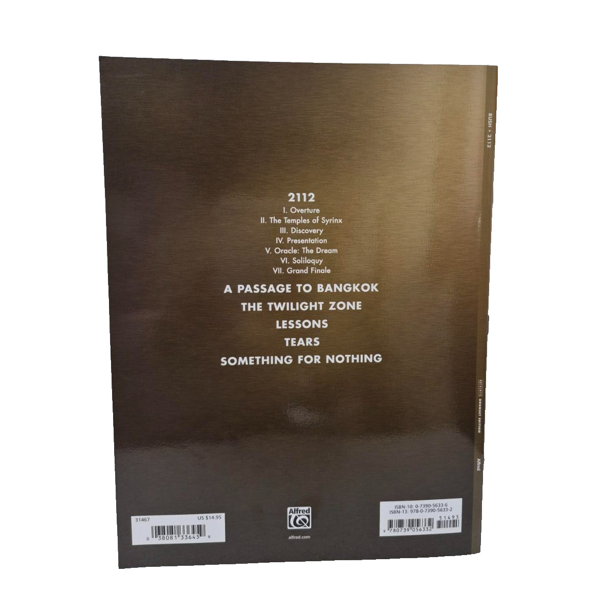 Rush 2112 Drum Transcriptions by Rush 2009, Trade Paperback Music Book