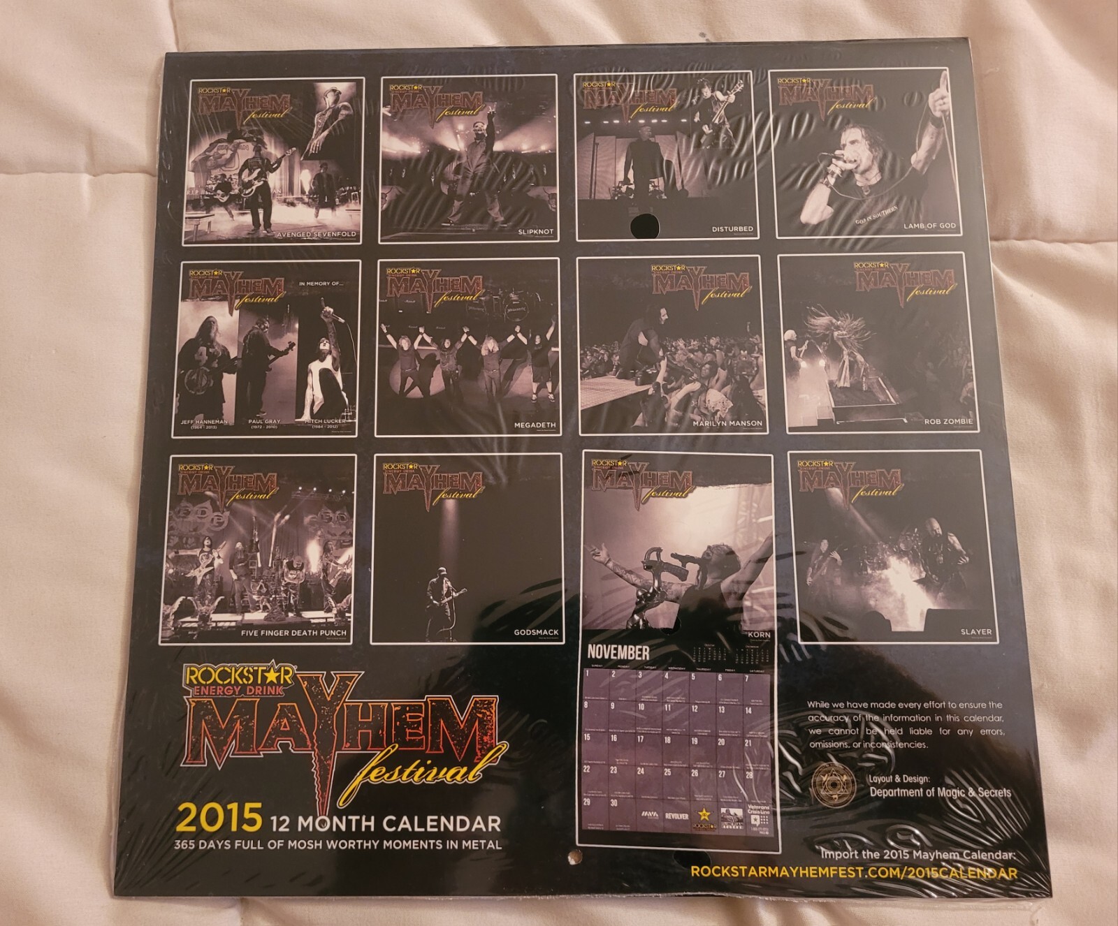 MAYHEM Festival Tour Book 2008-2013 Strati Hovatos New Rare Hardcover Book Metal