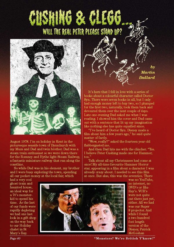 A Celebration of Peter Cushing – 296 page Softcover / Movies of peter cushing