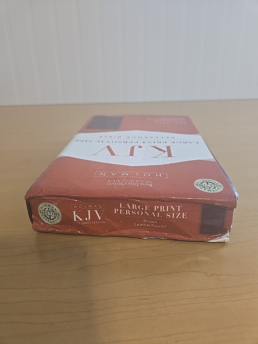 KJV Large Print Personal Size Reference Bible Saddle Brown Leather Touch King
