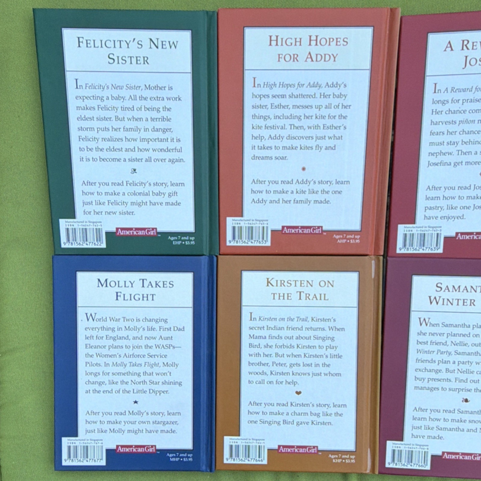AMERICAN GIRL SHORT STORIES Valerie Tripp Boxed Set 6 Vols 1999 Illustrated