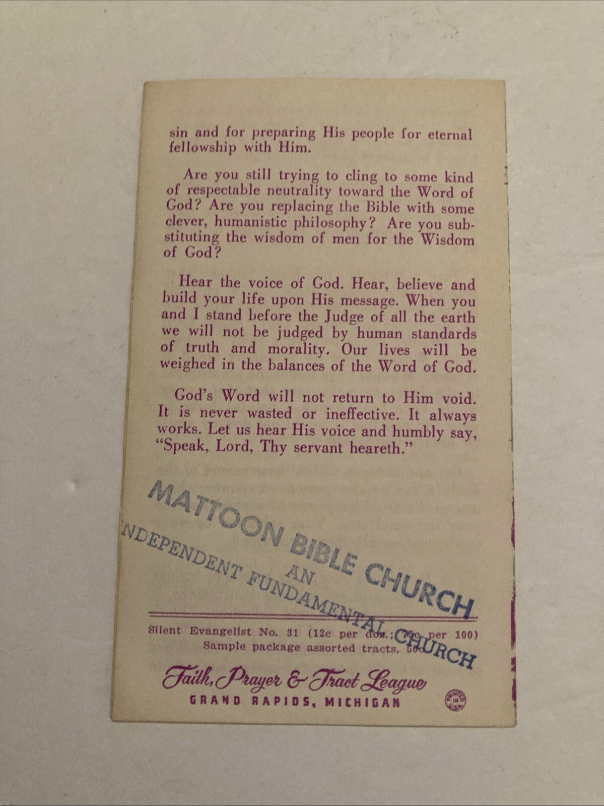 Have You Read The Living Word Tract Pamphlet Booklet Christian Spiritual