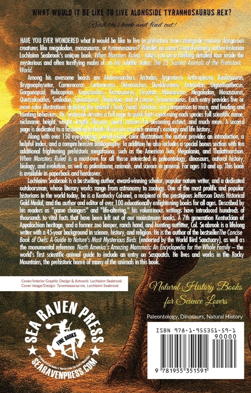 When Monsters Ruled – Illustrated in Full Color – New but Flawed Hardcover
