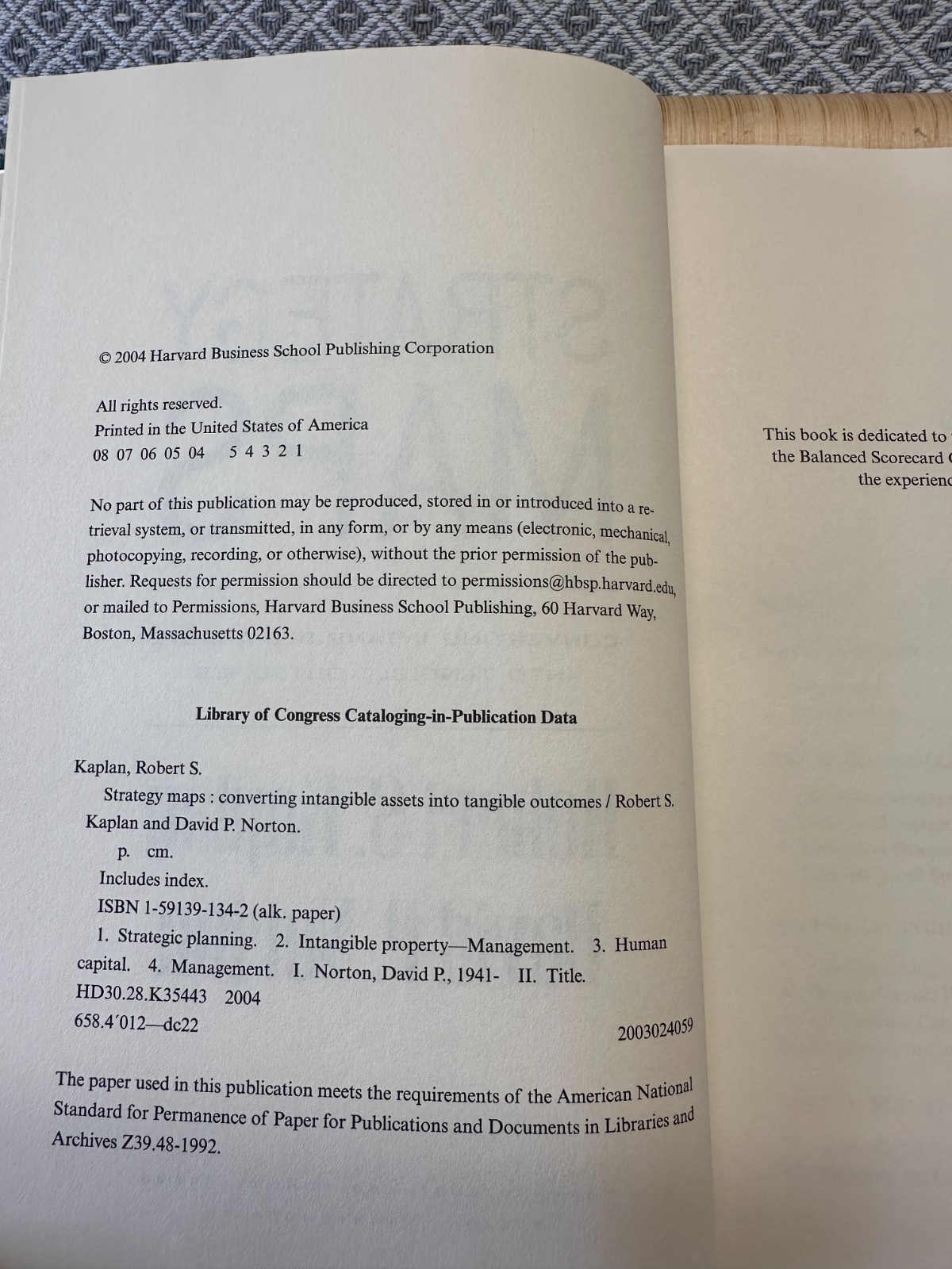STRATEGY MAPS SIGNED BY DAVID P. NORTON,BY ROBERT S. KAPLAN