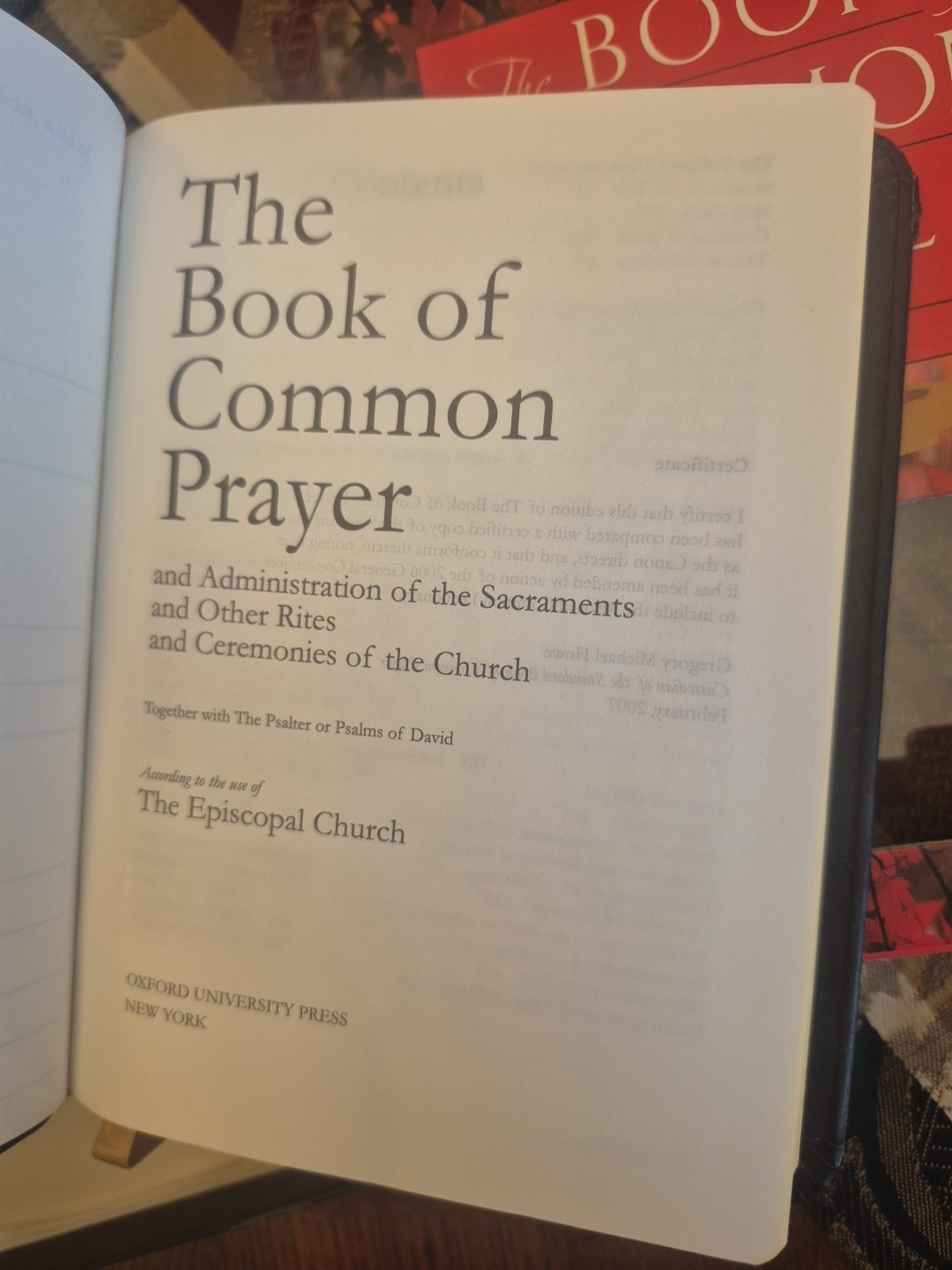 Book of Common Prayer Personal, Genuine Leather Burgundy by Not Available (2008,