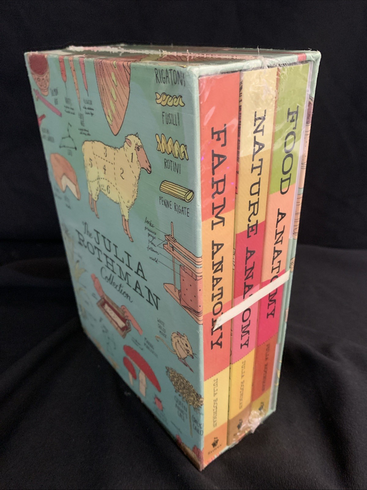 CLEAN NEW SEALED FRESH! Julia Rothman Collection 3 Book Box Set NATURE FARM FOOD