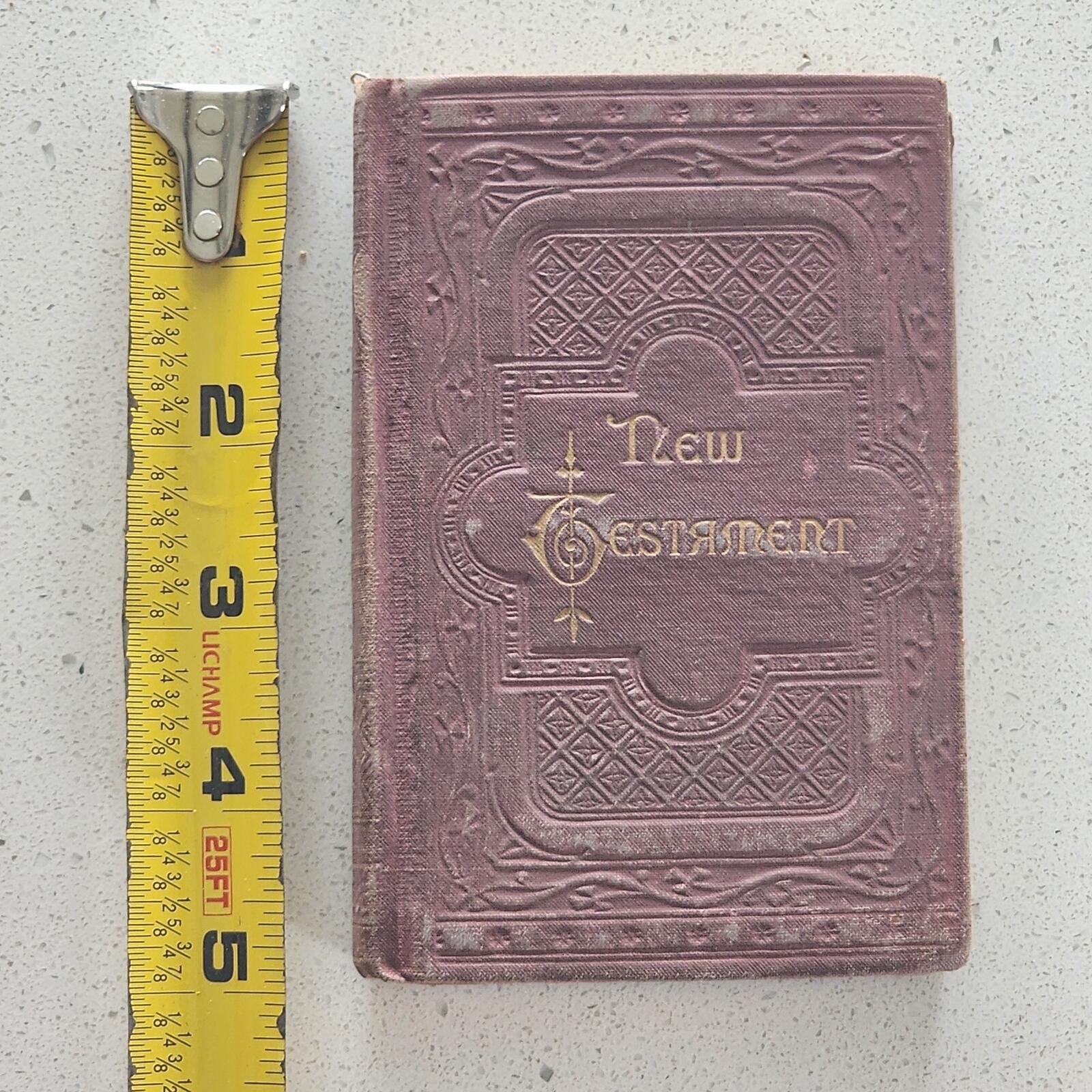 1889 New Testament Pocket Bible American Bible Society Gilt Edges Antique