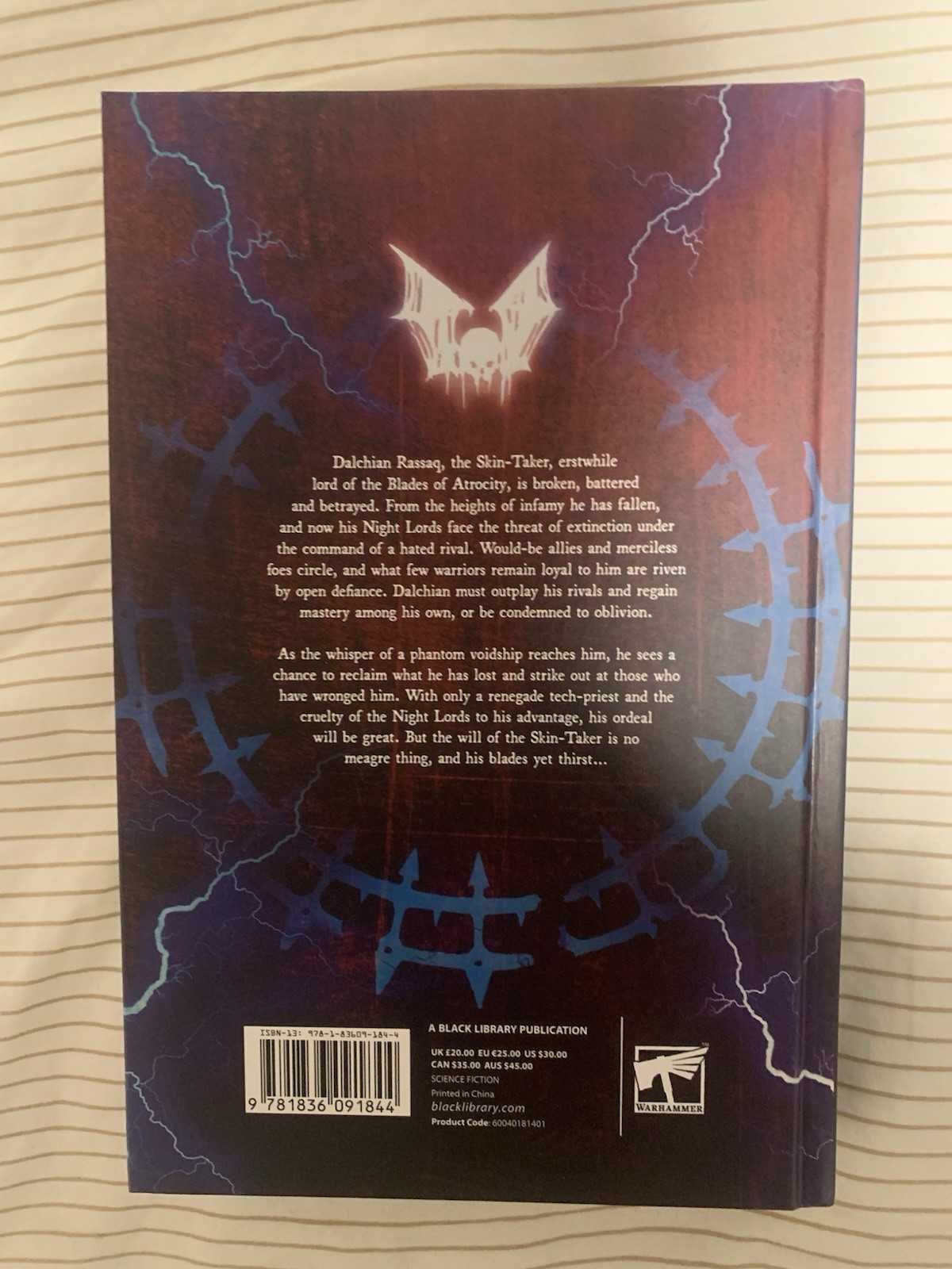 The Remnant Blade Hardcover Warhammer 40k Black Library Mike Vincent Night Lords