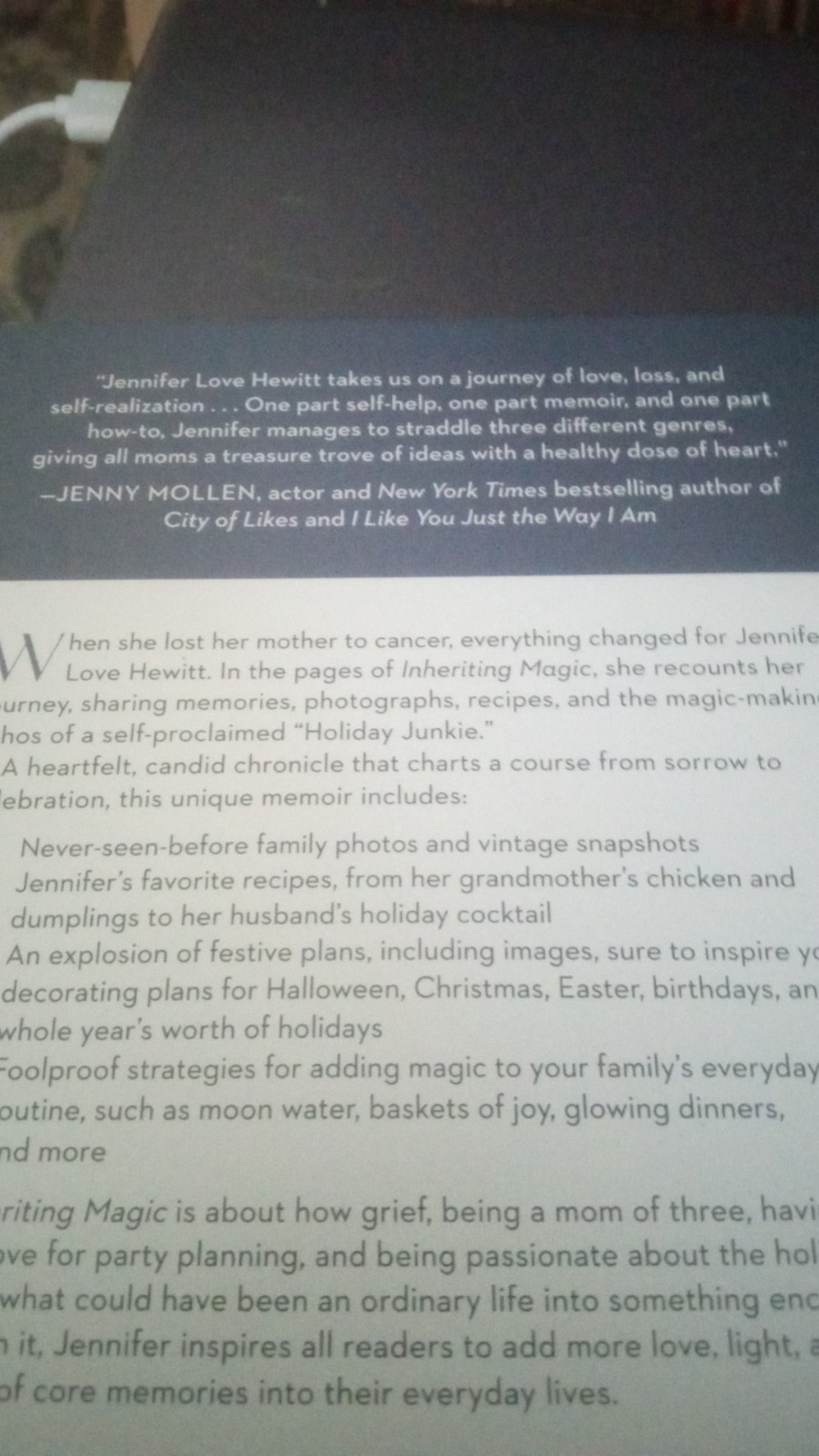 Jennifer Love Hewitt book Inherting Magic hardcover new book 140 pages
