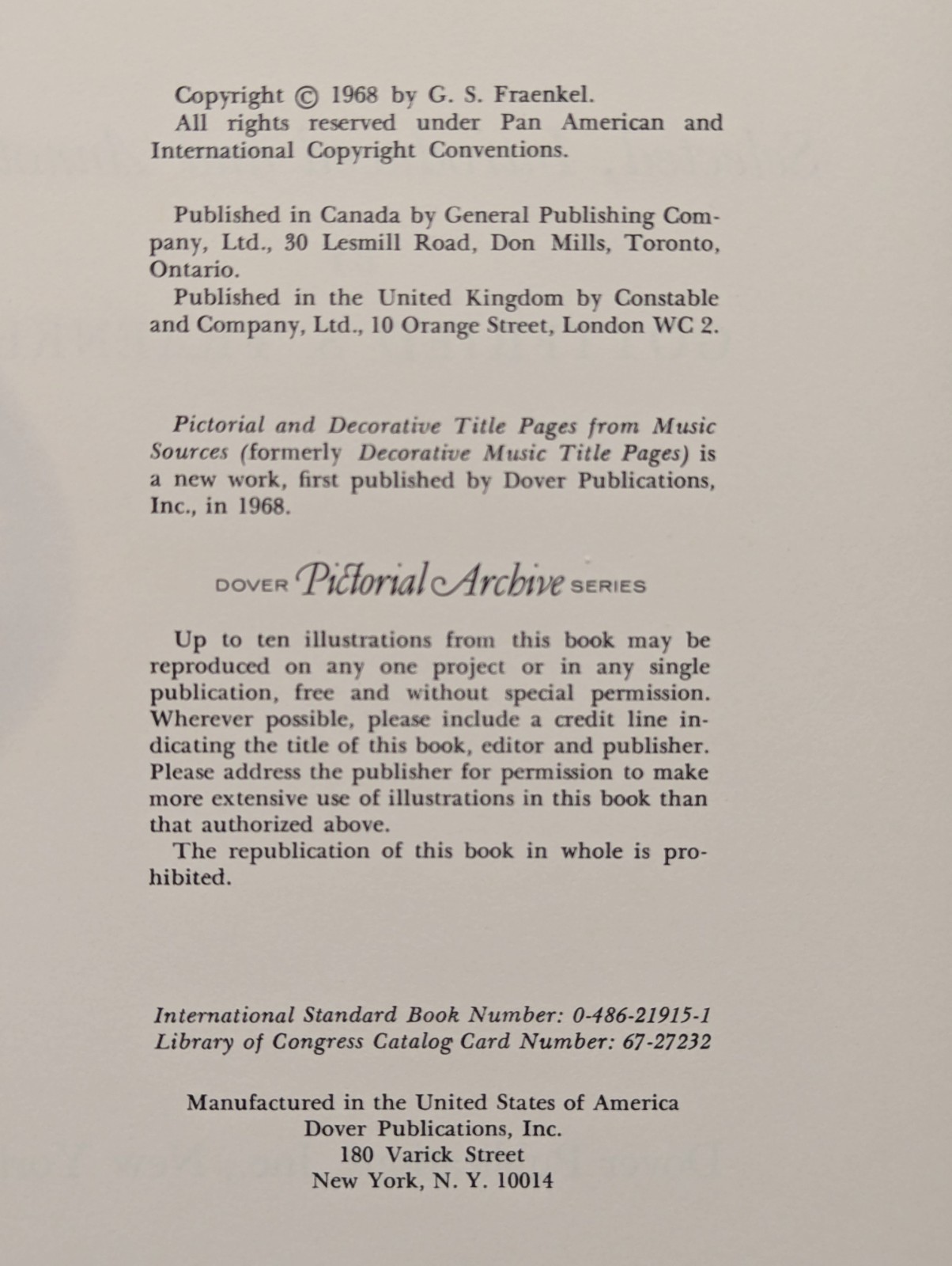 Pictorial and Decorative Title Pages: 201 Examples from 1500-1800 Fraenkel