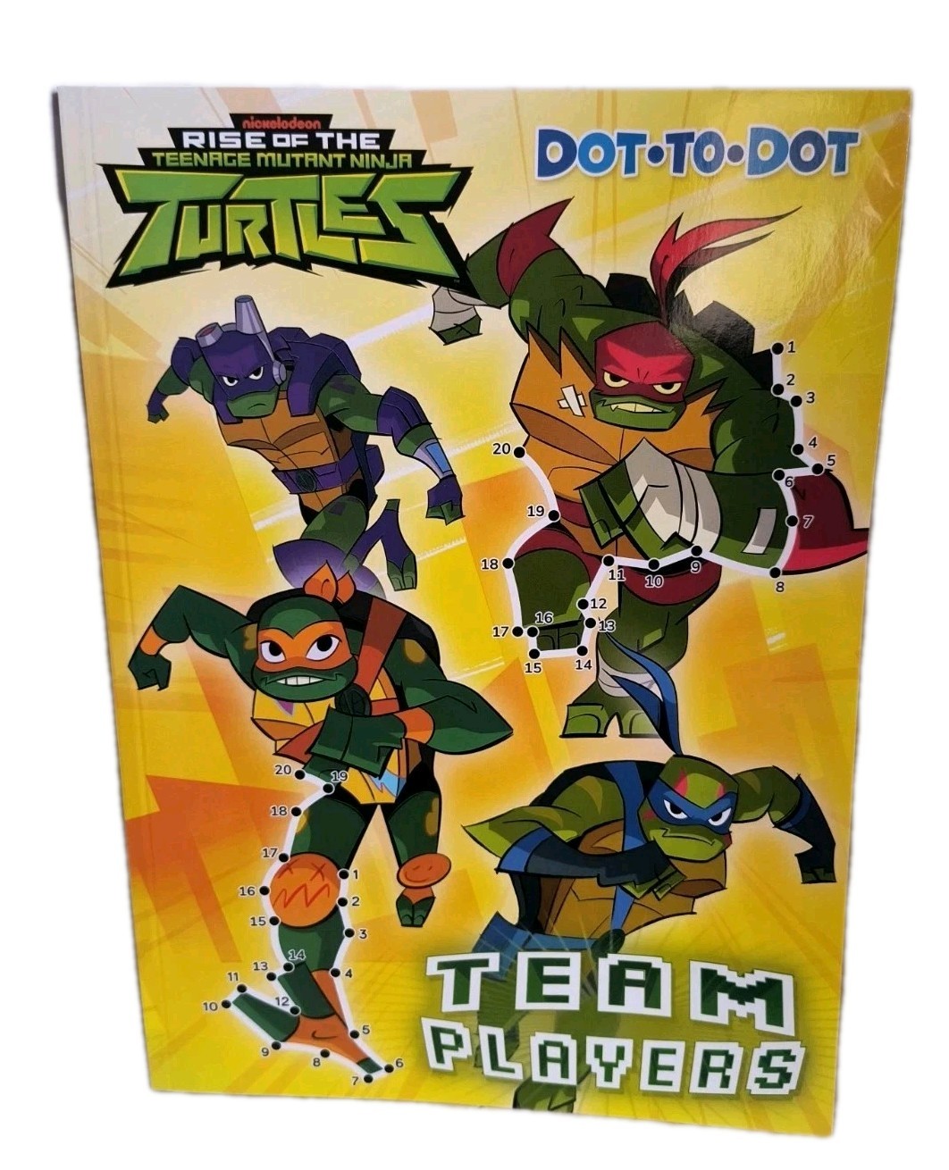 Rise of the Teenage Mutant Ninja Turtles Team Players Dot to Dot Coloring Book