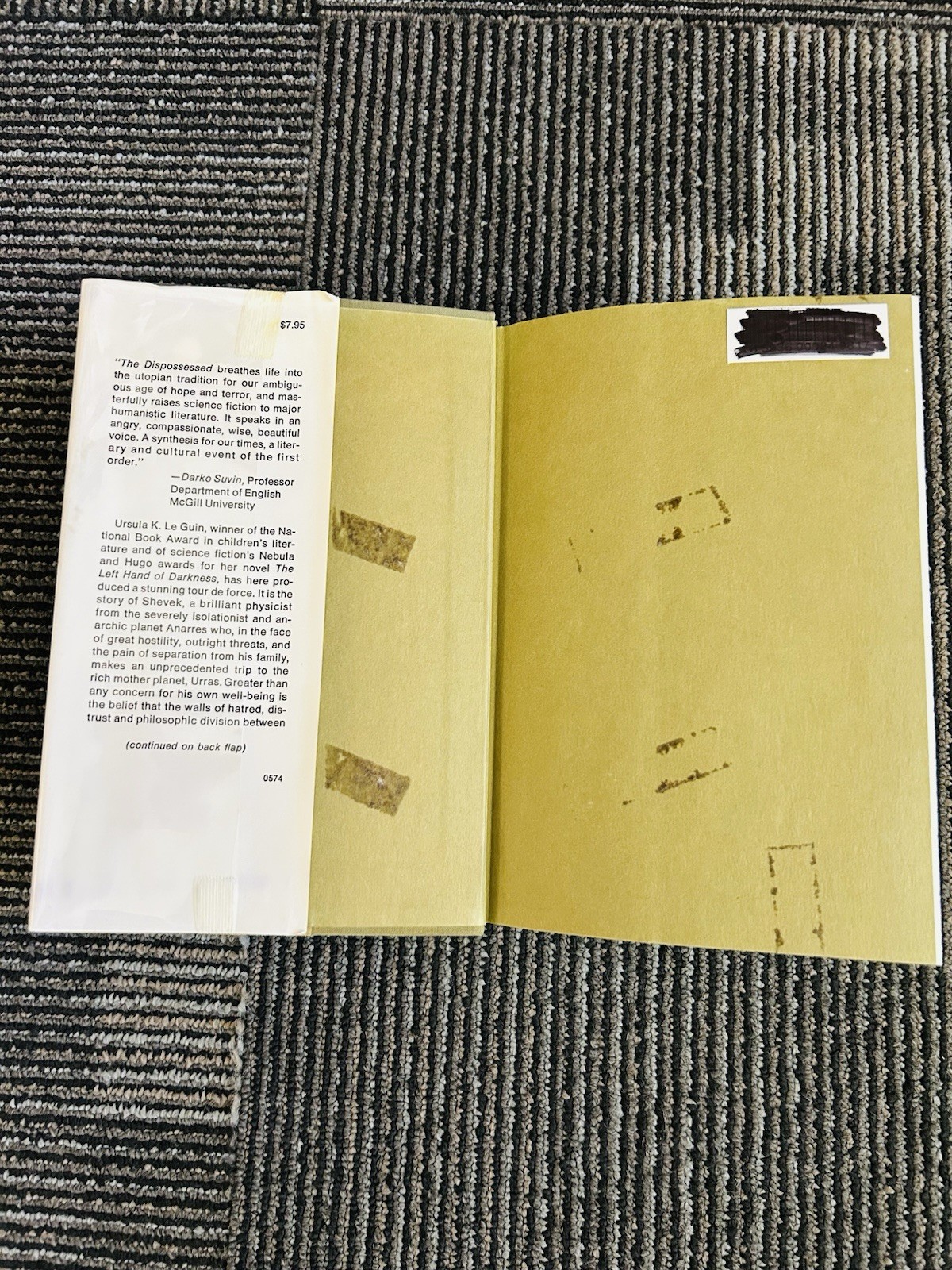 The Dispossessed Ursula Le Guin 1974 Ex-Library Polyester Hardcover DJ