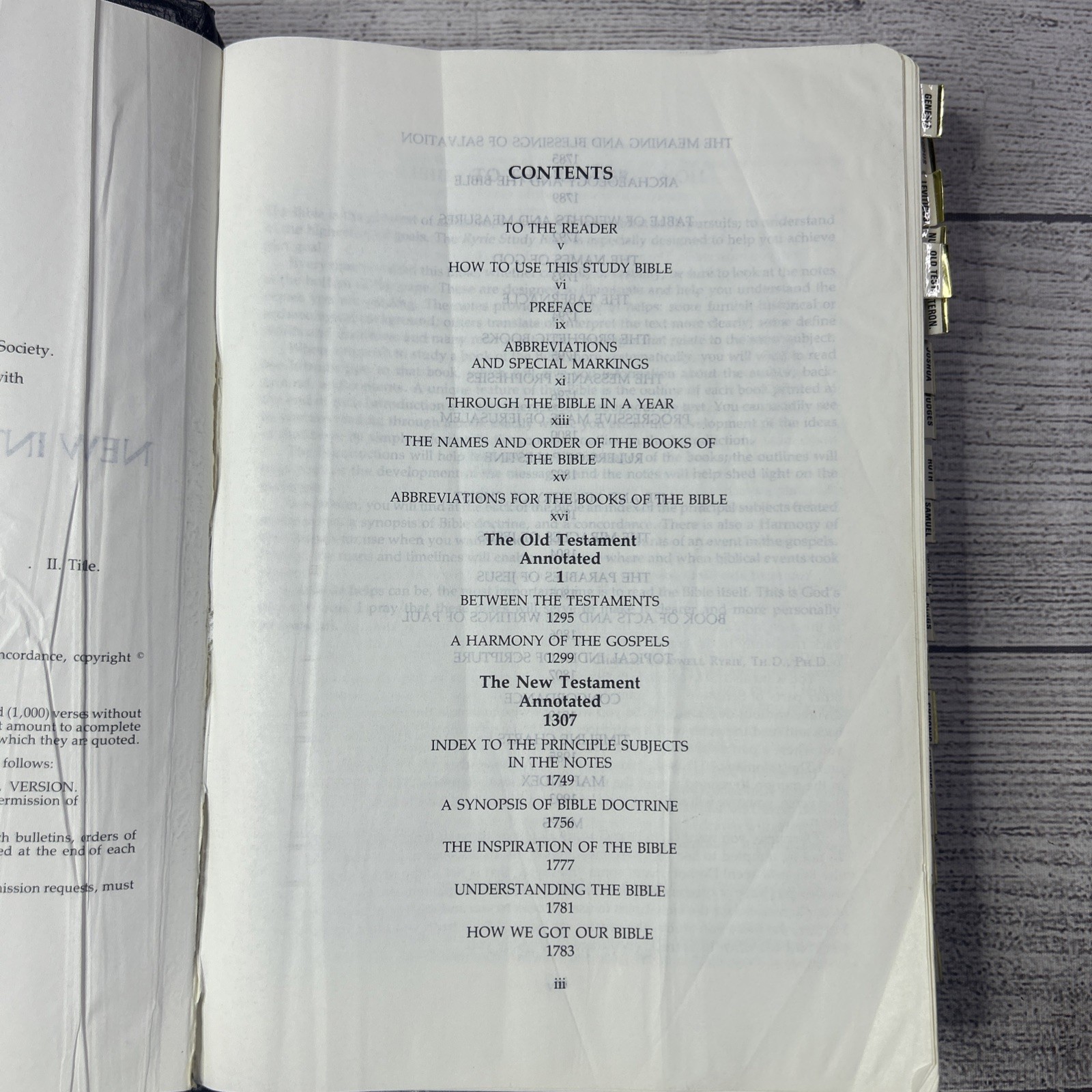 Ryrie Study Bible NIV Red Letter Indexed Moody Press 1986 Gray Hardcover