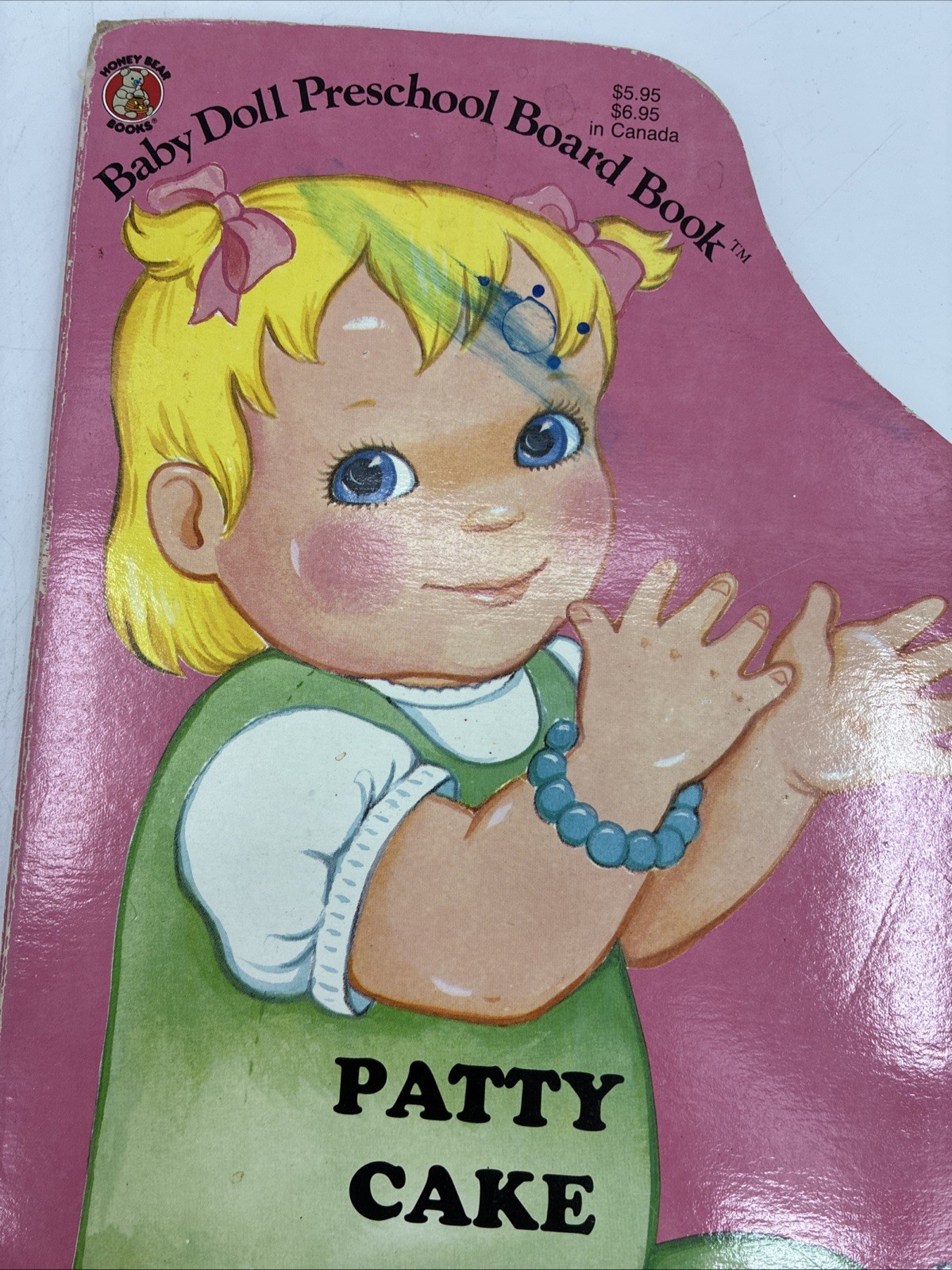 Vintage Patty Cake Baby Doll Preschool Board Book 1989 Shape Childrens
