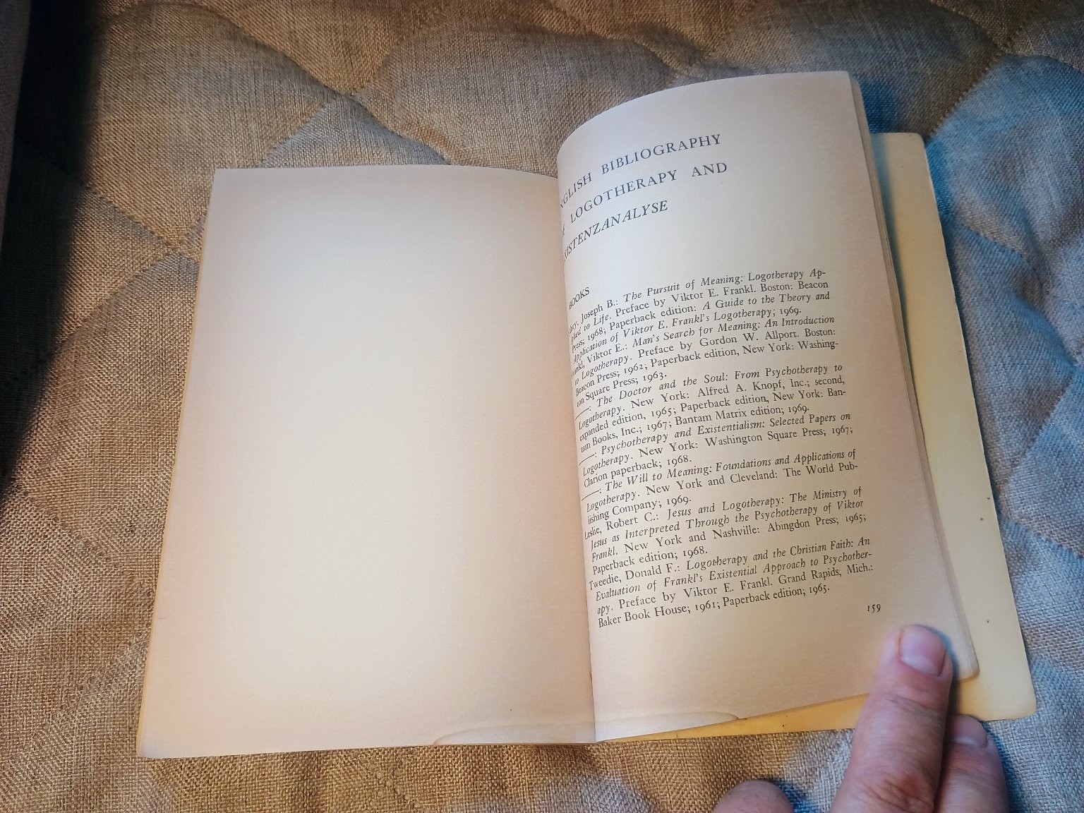 The Will to Meaning Viktor Frankl 1970 Plume Psychology Paperback