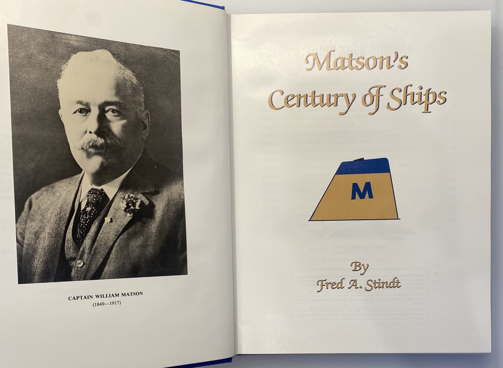 Matson’s Century of Ships by Fred A. Stindt, 1991 2nd Printing HC/DJ