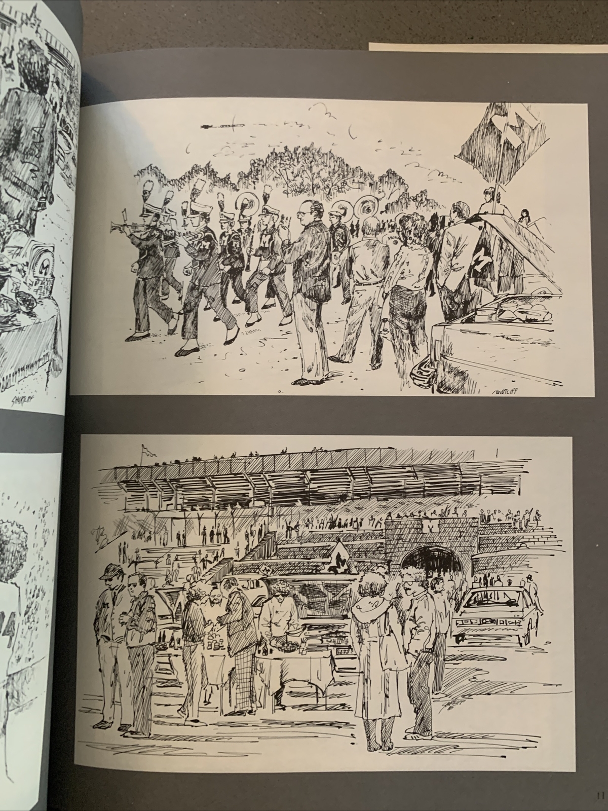 Michigan: A Sketchbook Of University Campus Scenes By Bill Shuttliff HC HTF 1988