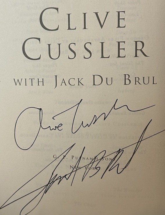 Signed x2 The Jungle Clive Cussler Jack Du Brul 2011 HCDJ Putnam Books Very Good