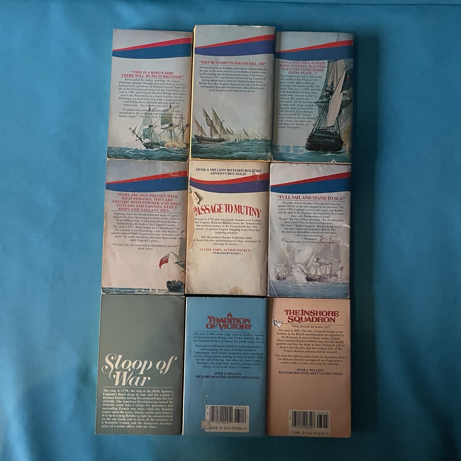 Captain Richard Bolitho naval adventure series lot 9 books Alexander Kent