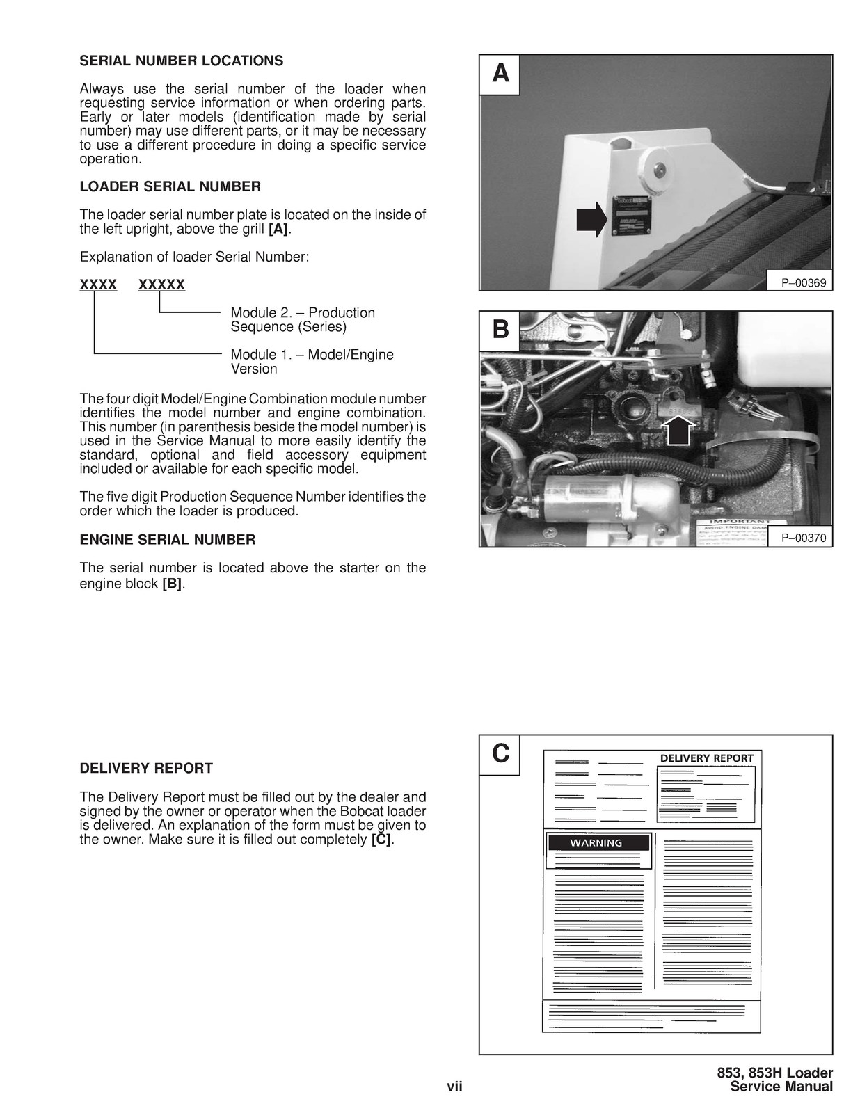 BOBCAT 853 Service Manual 1995 SN 508418001 Up – BOUND – COVERS – XL FOLDOUTS