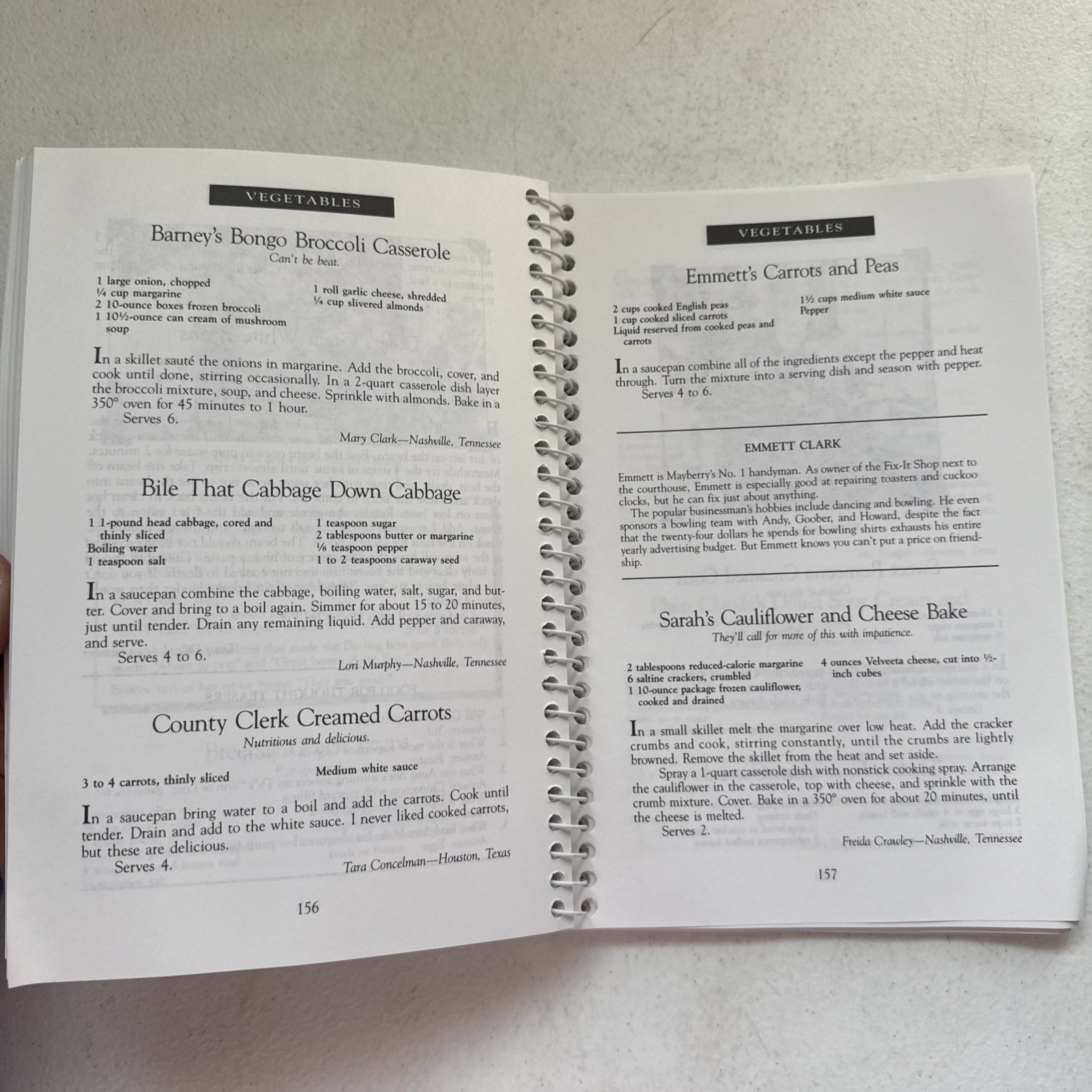 Aunt Bee’s Mayberry Cookbook Spiral Bound by Ken Beck and Jim Clark