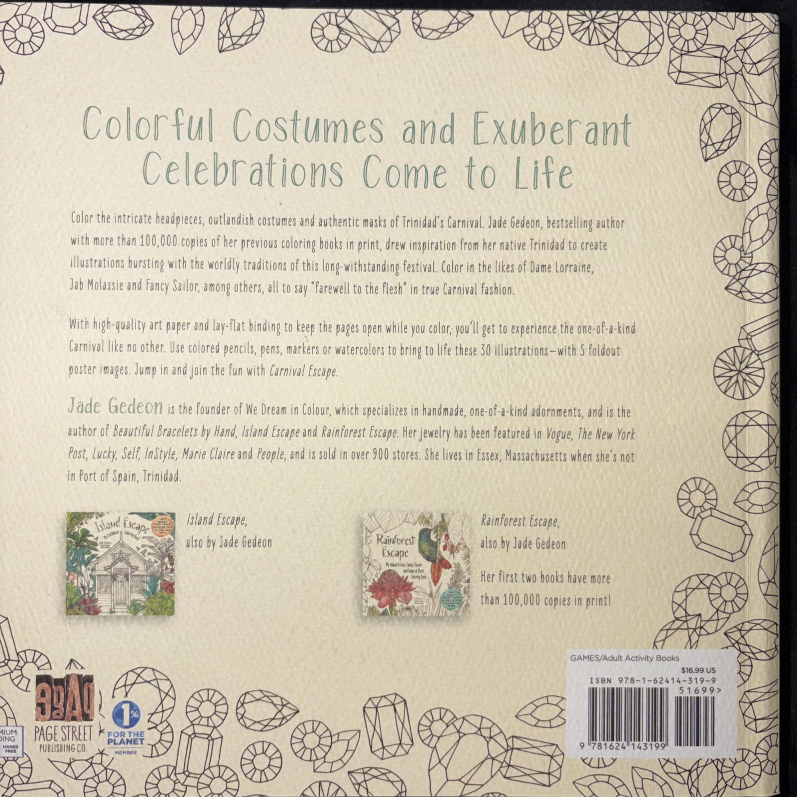 4 Adult Coloring Books by Jade Gedeon On Thick Paper 2016, 2017